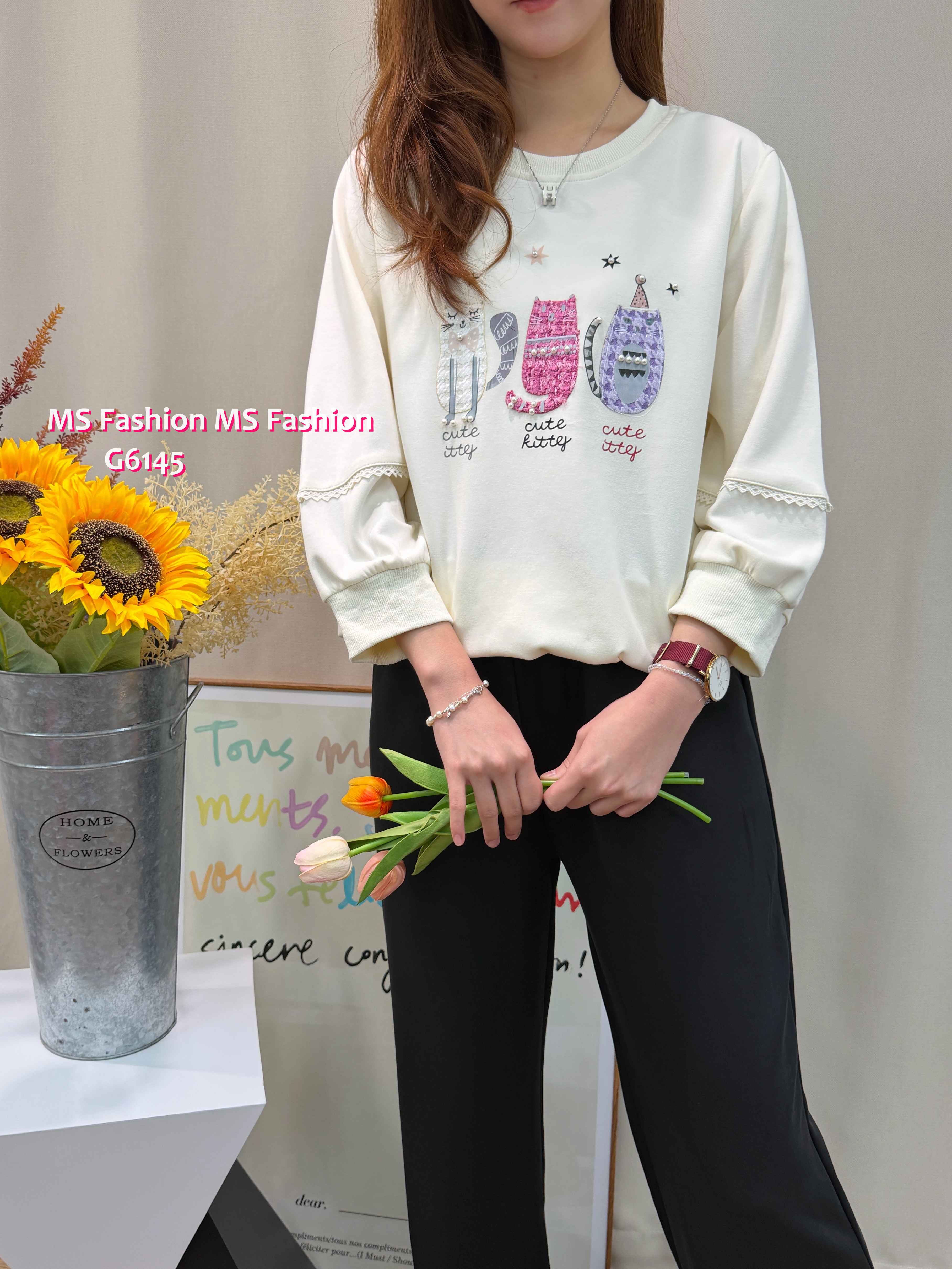 G6145 韓國🇰🇷可愛貓咪top