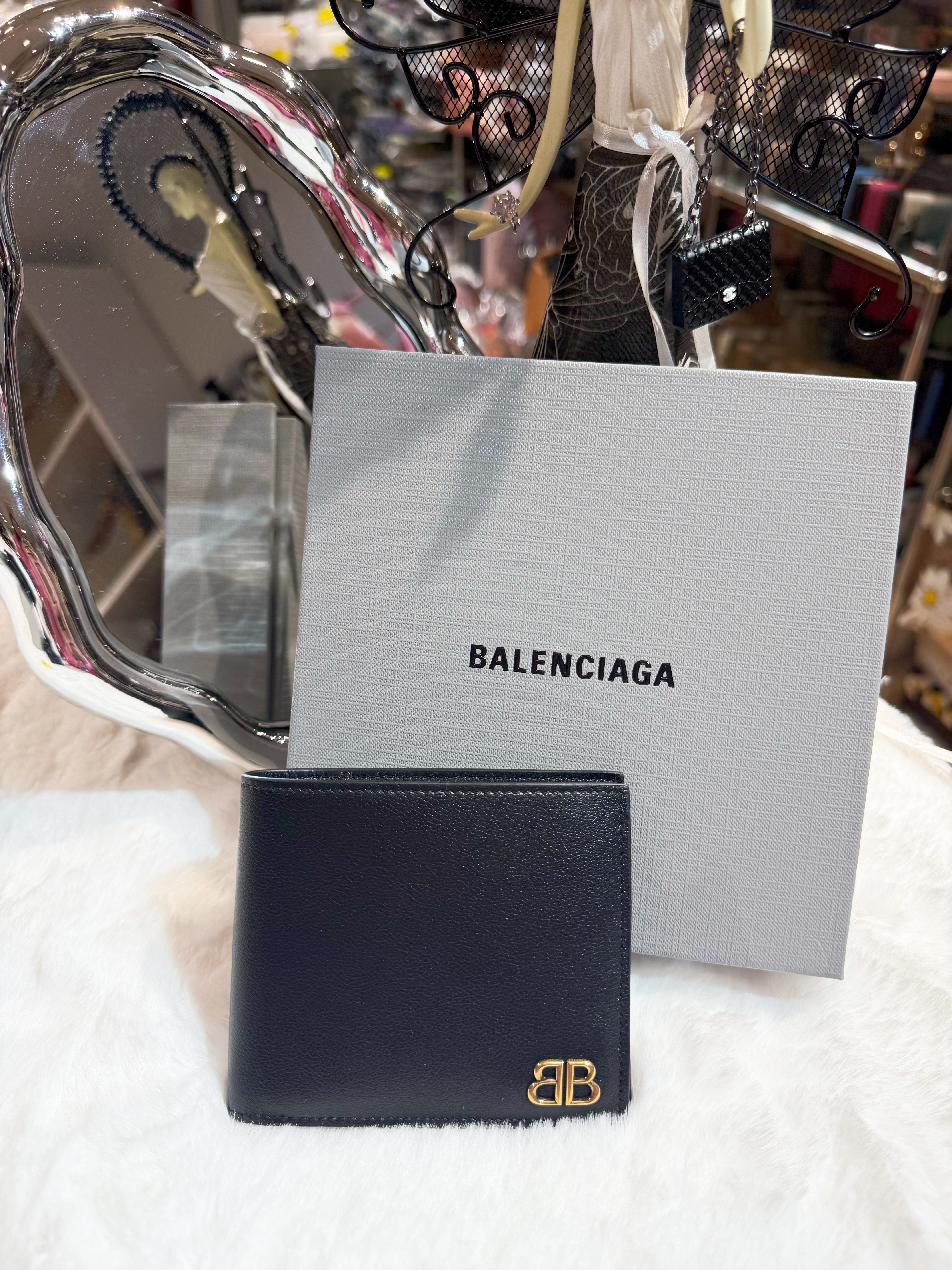 Balenciaga bi fold wallet 738/bb/blk