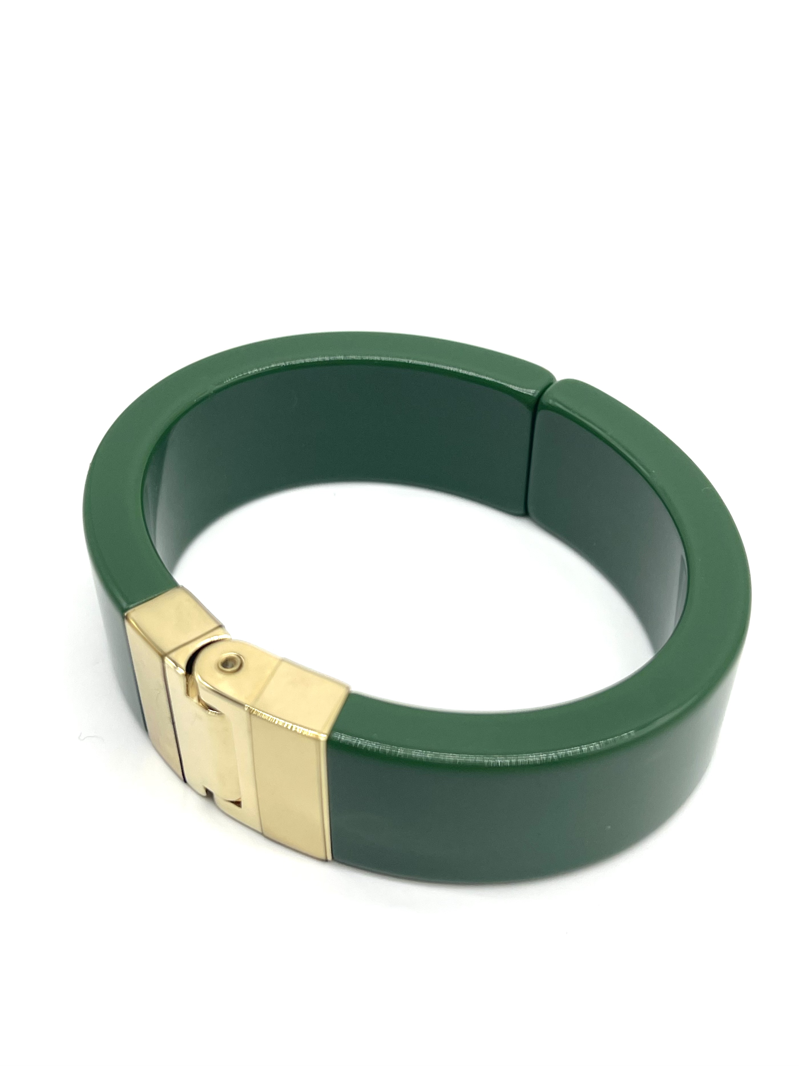 Pre-owned Miu Miu green Plexiglas logo bracelet / Product Code: 26050620
