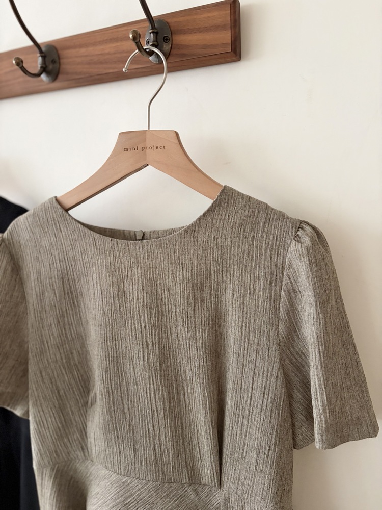 Elise Draped Slit Dress (Black)