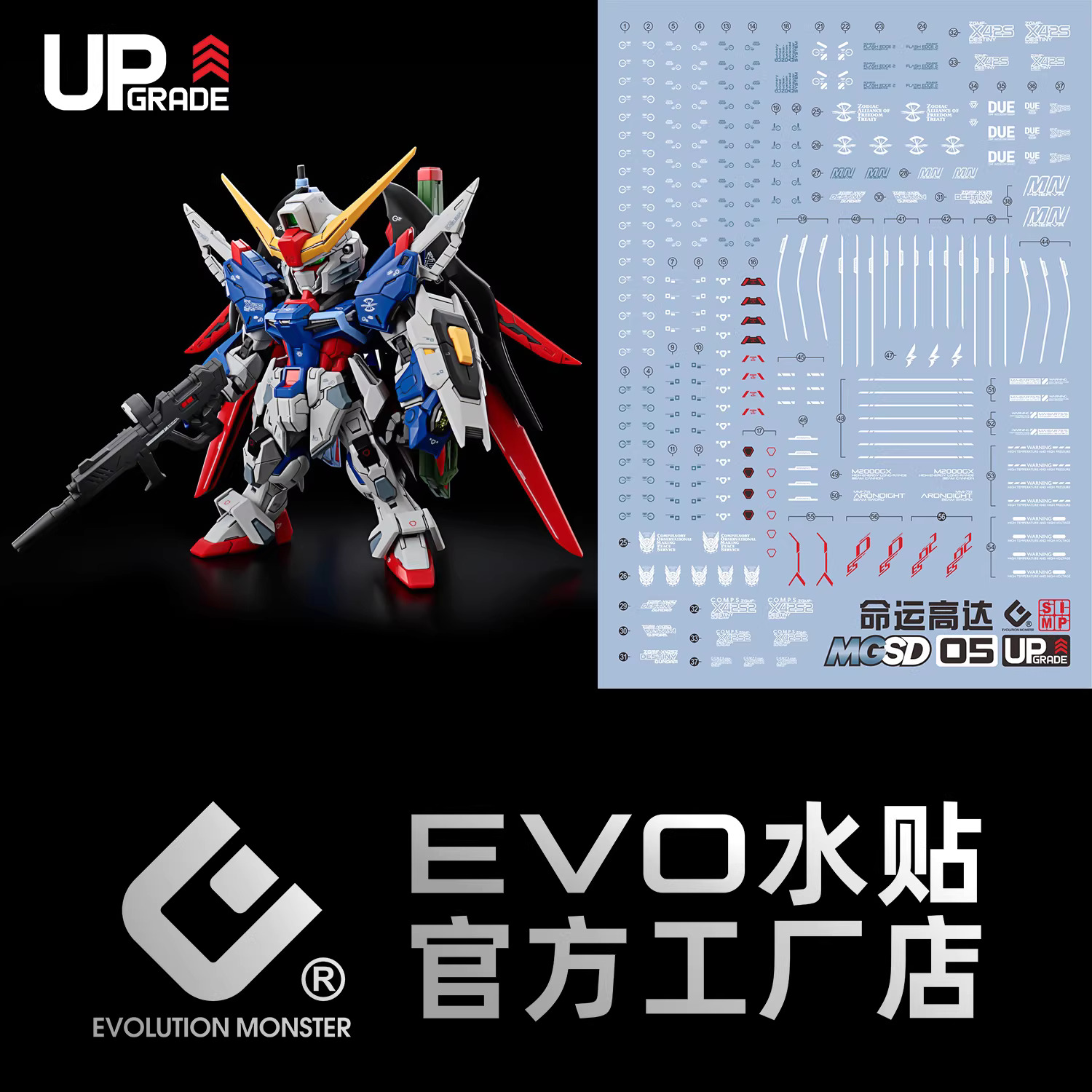 MGSD Destiny Gundam 命運高達 / Spec 2 - EVO 水貼 MGSD-05