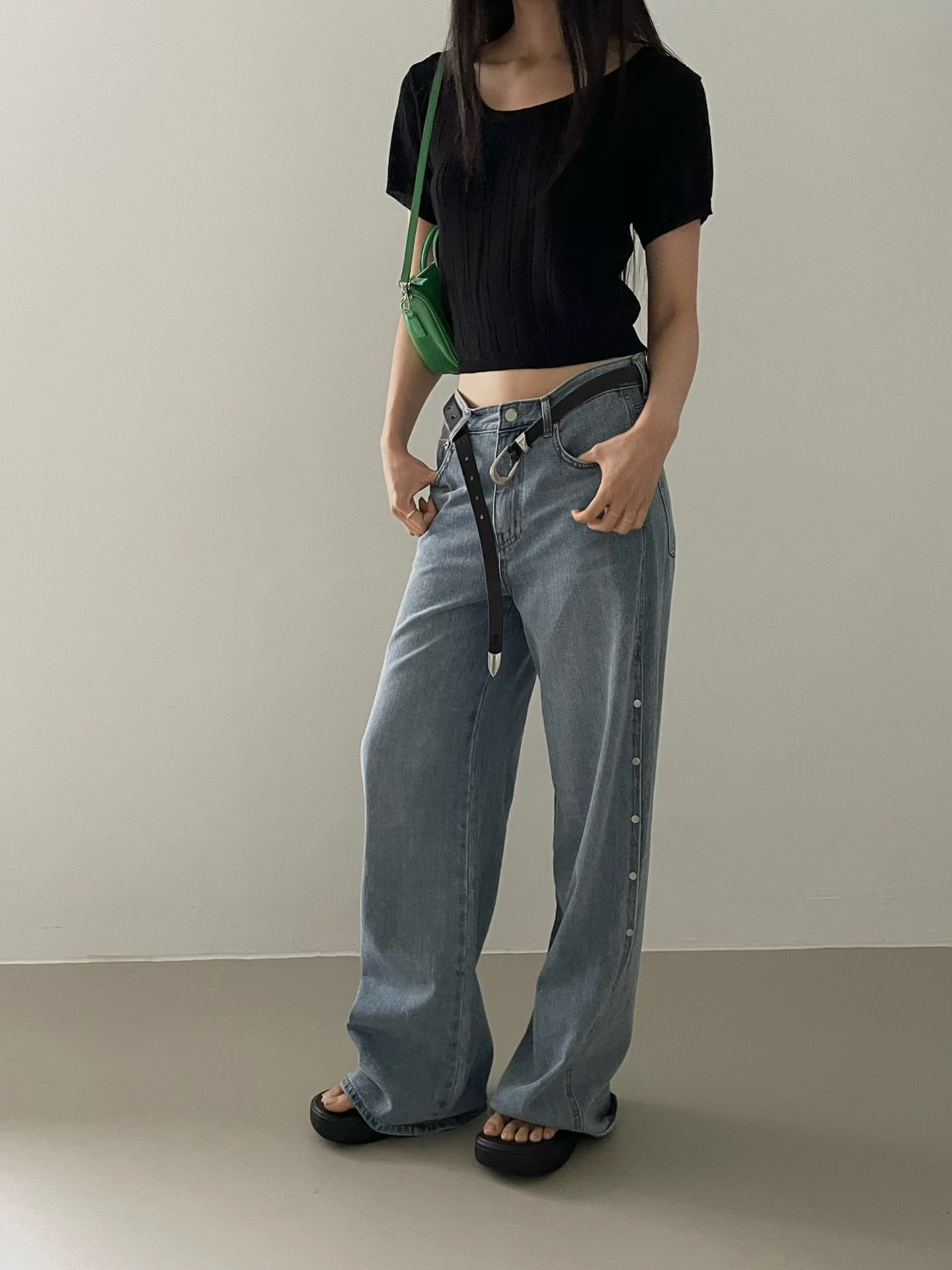 東大門女裝Find | ribbon knit top(可前後著)