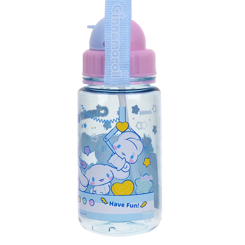 Cinnamoroll 350ml BPA Free Water Bottle With Straw & Neck Strap 膠水樽連飲管及頸繩