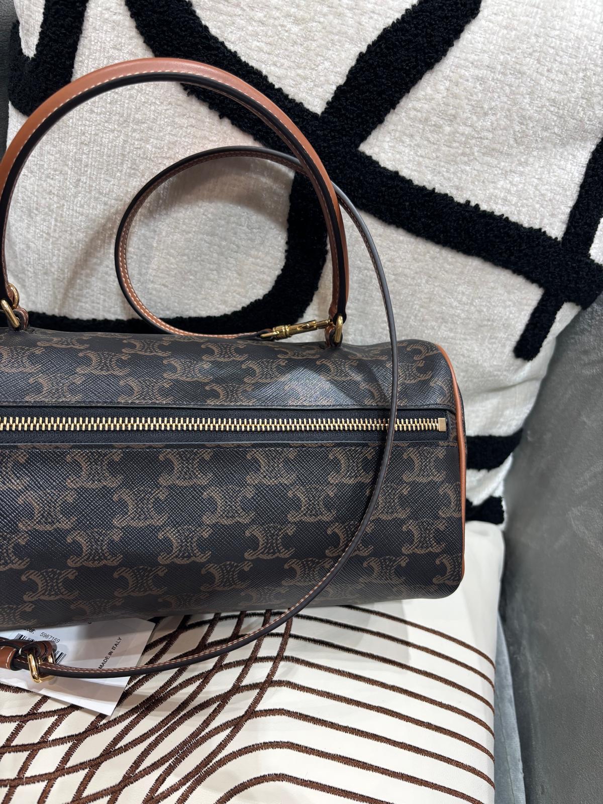 Celine Cylinder Boston Bag 100%Authentic, 99%New ✅Dust bag