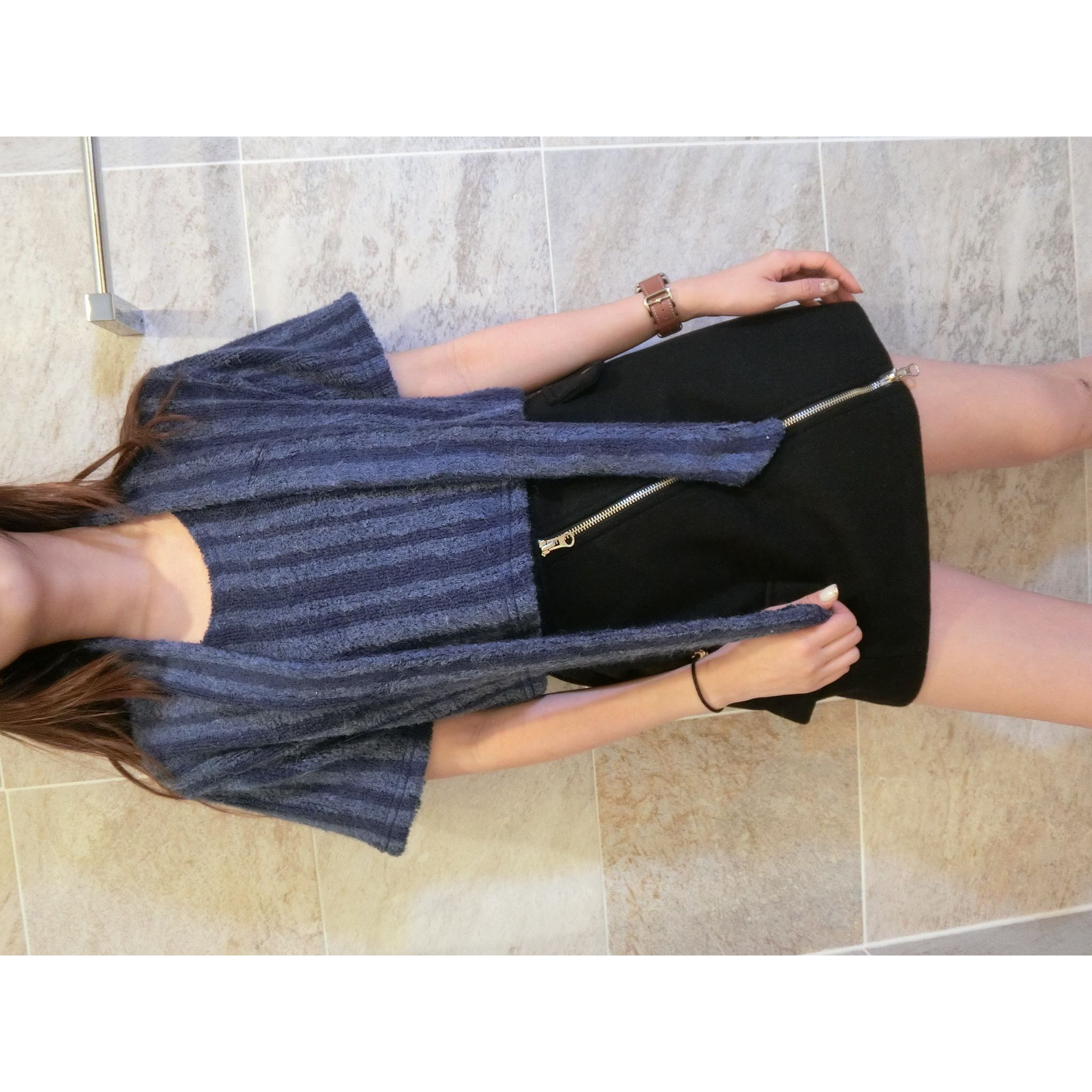 毛毛短袖top 連毛毛帶