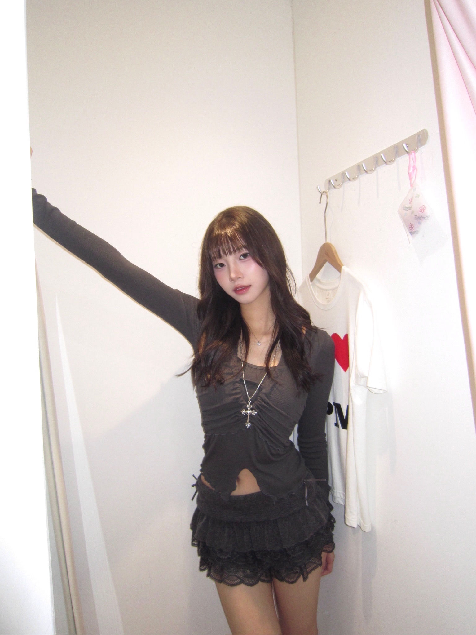 東大門性感掛頸綁帶上衣