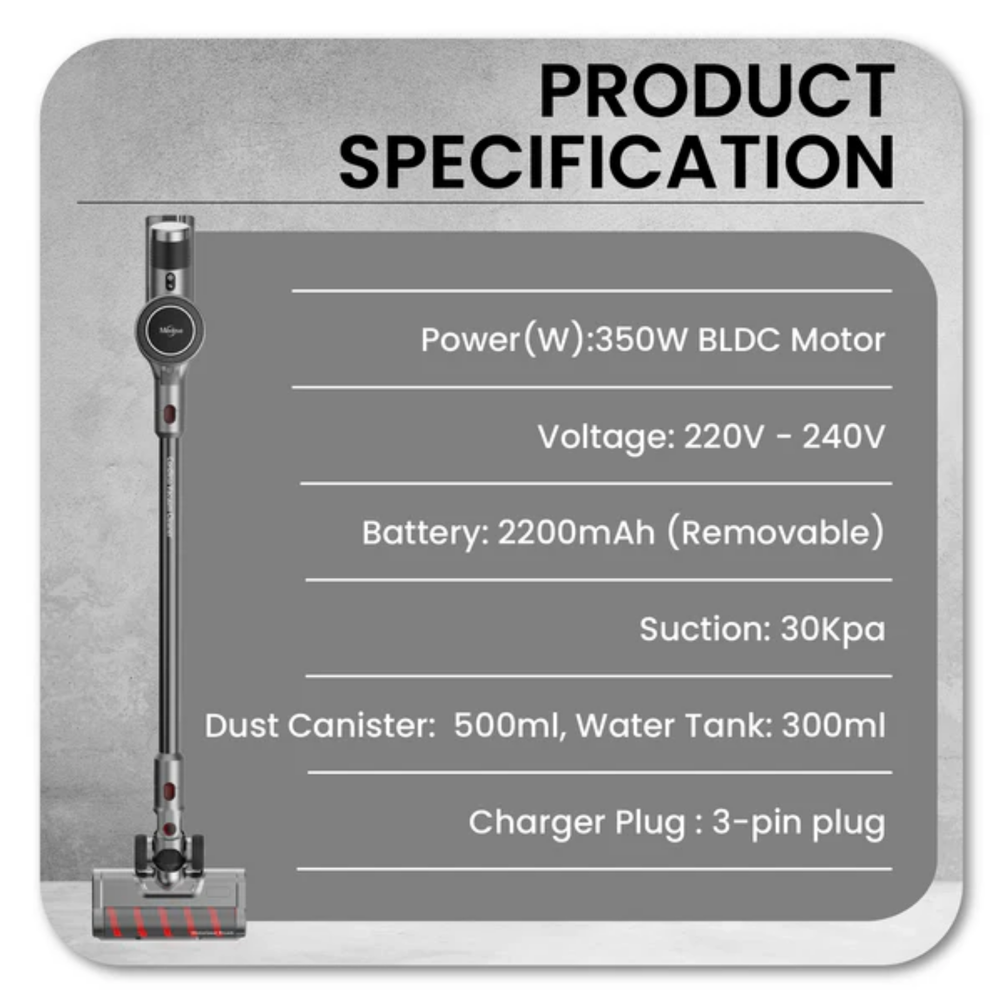 Russell Taylors 350W Wet & Dry Cordless Vacuum (V9)