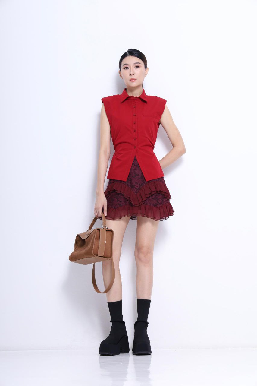 出袖显瘦上衣 2667