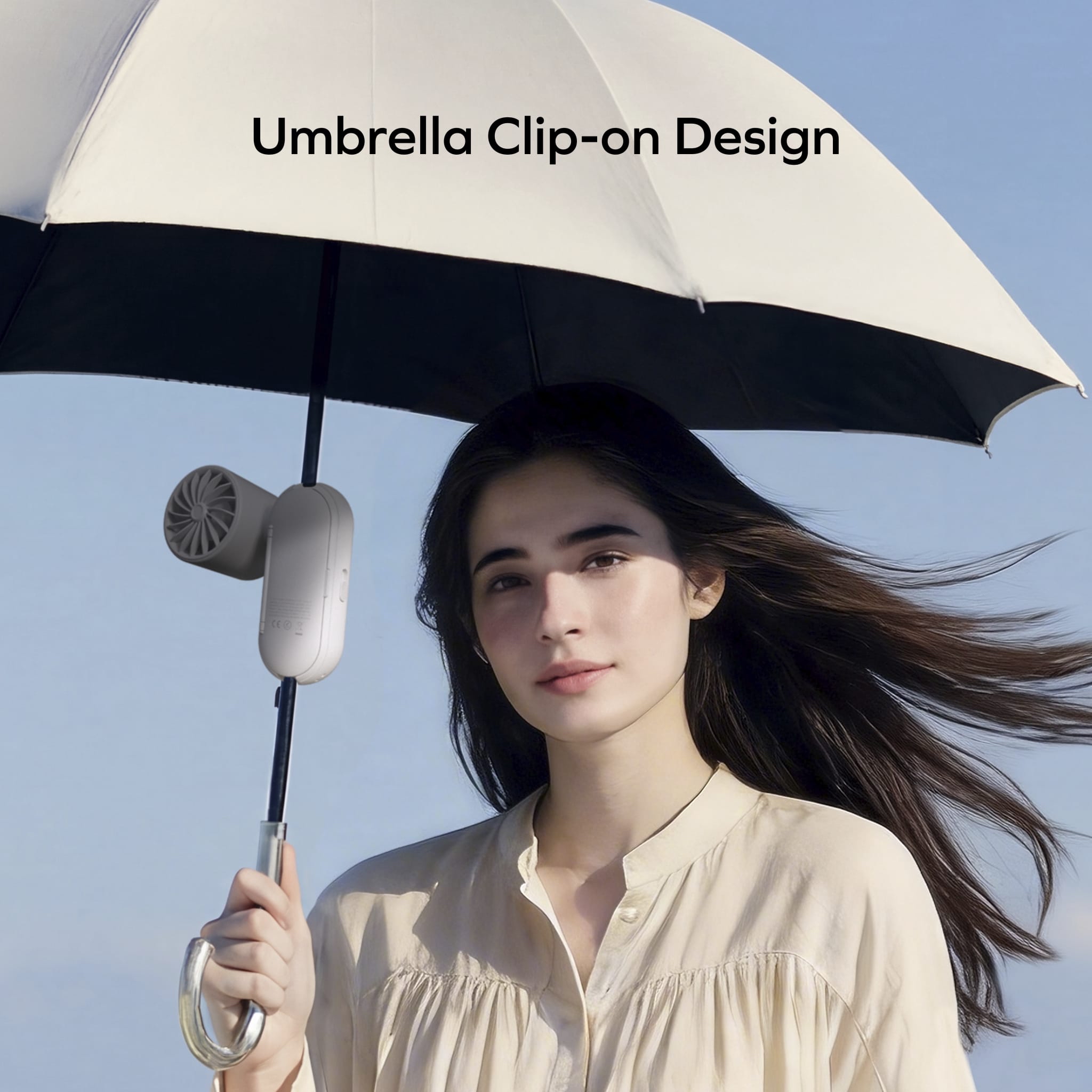 Momax 1°GO CLAMP Compact Foldable Umbrella-Clip Mini Fan