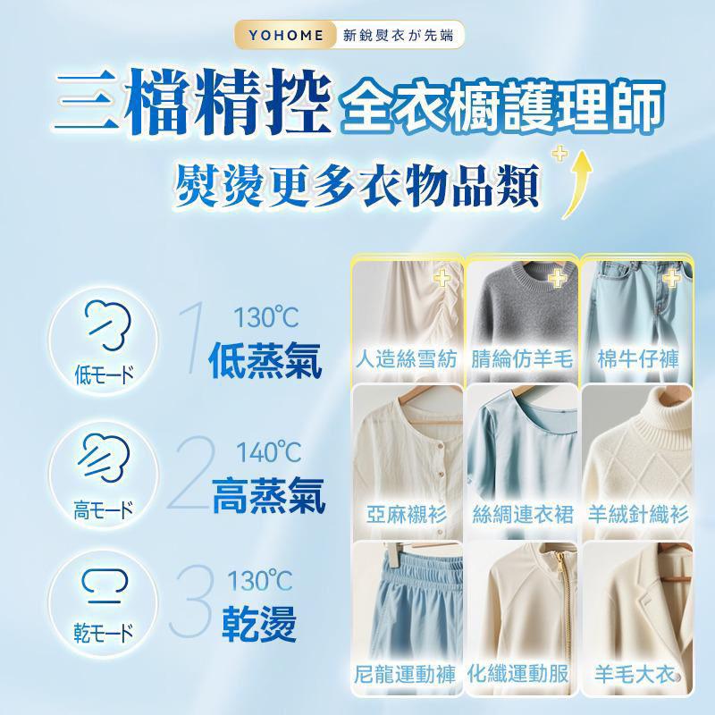 YoHome Multi-V輕感旋轉多衣適溫即熱大面積除皺蟎菌雙淨掛燙機