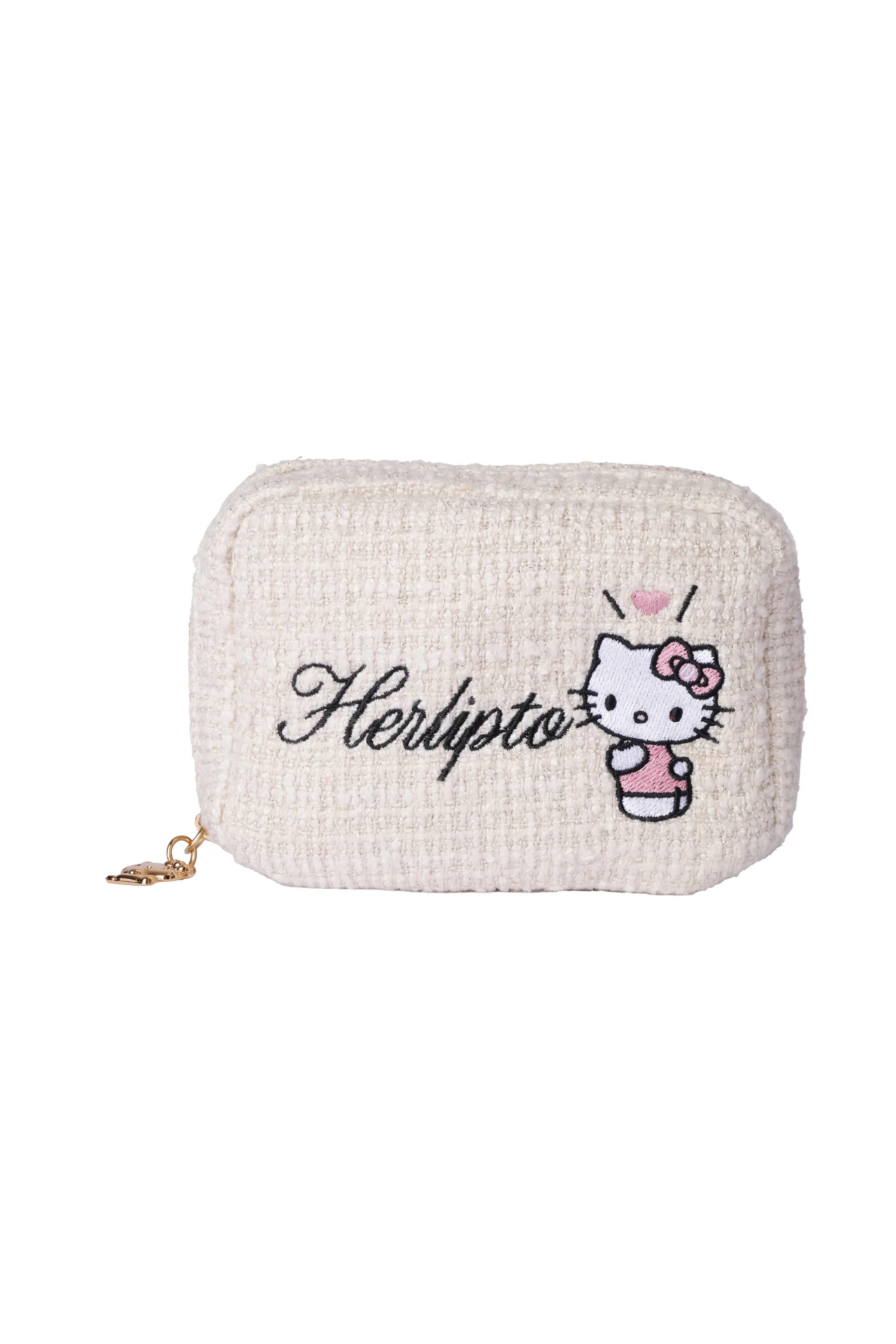 🎀【預訂】Her lip to × Kitty Tweed Mini Pouch W