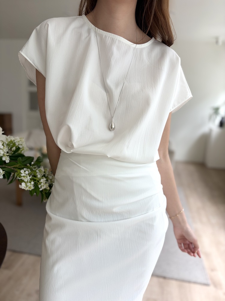 Lyra Ruched Set (White)