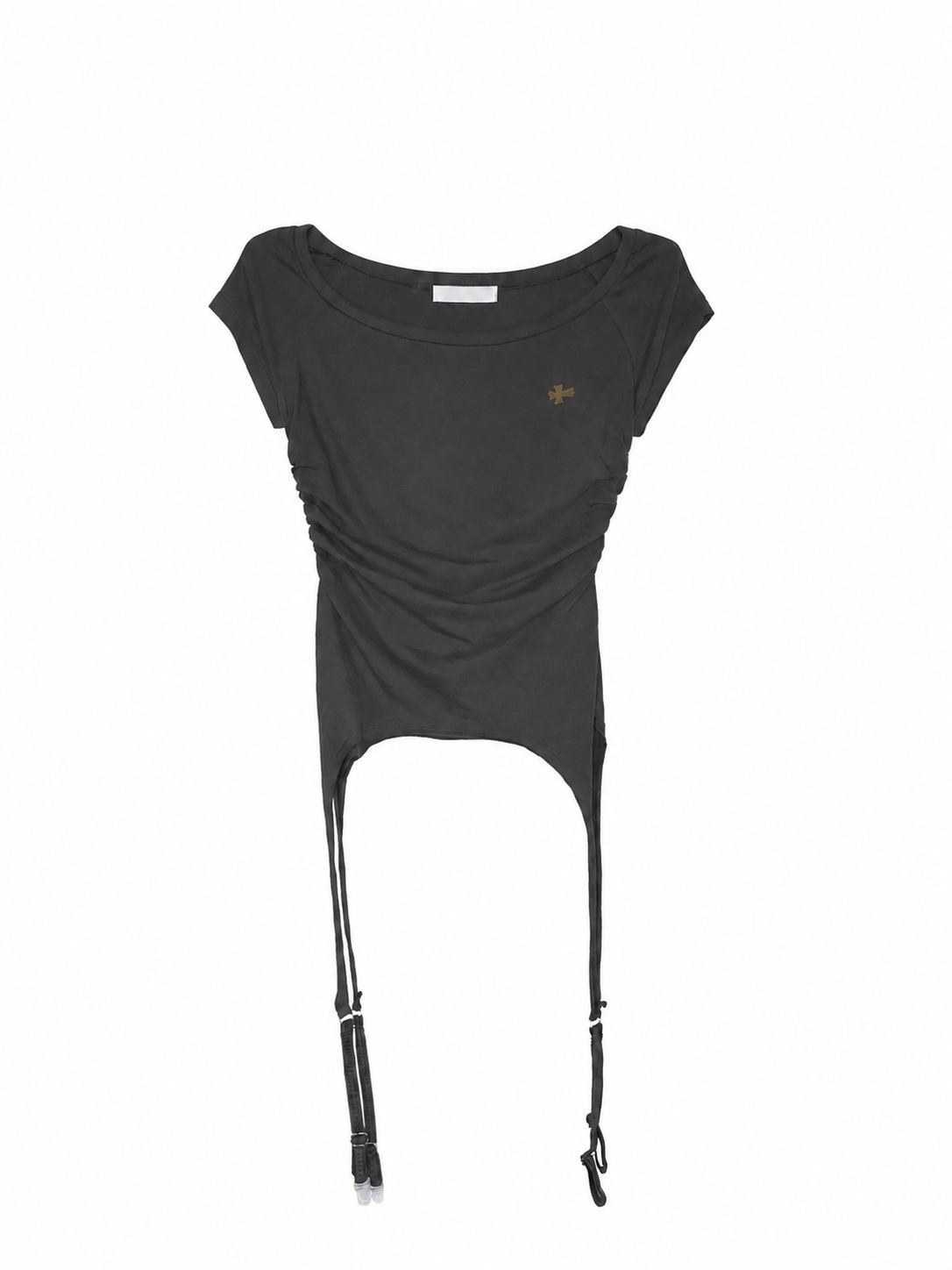 Cross Ruched Cutout Top