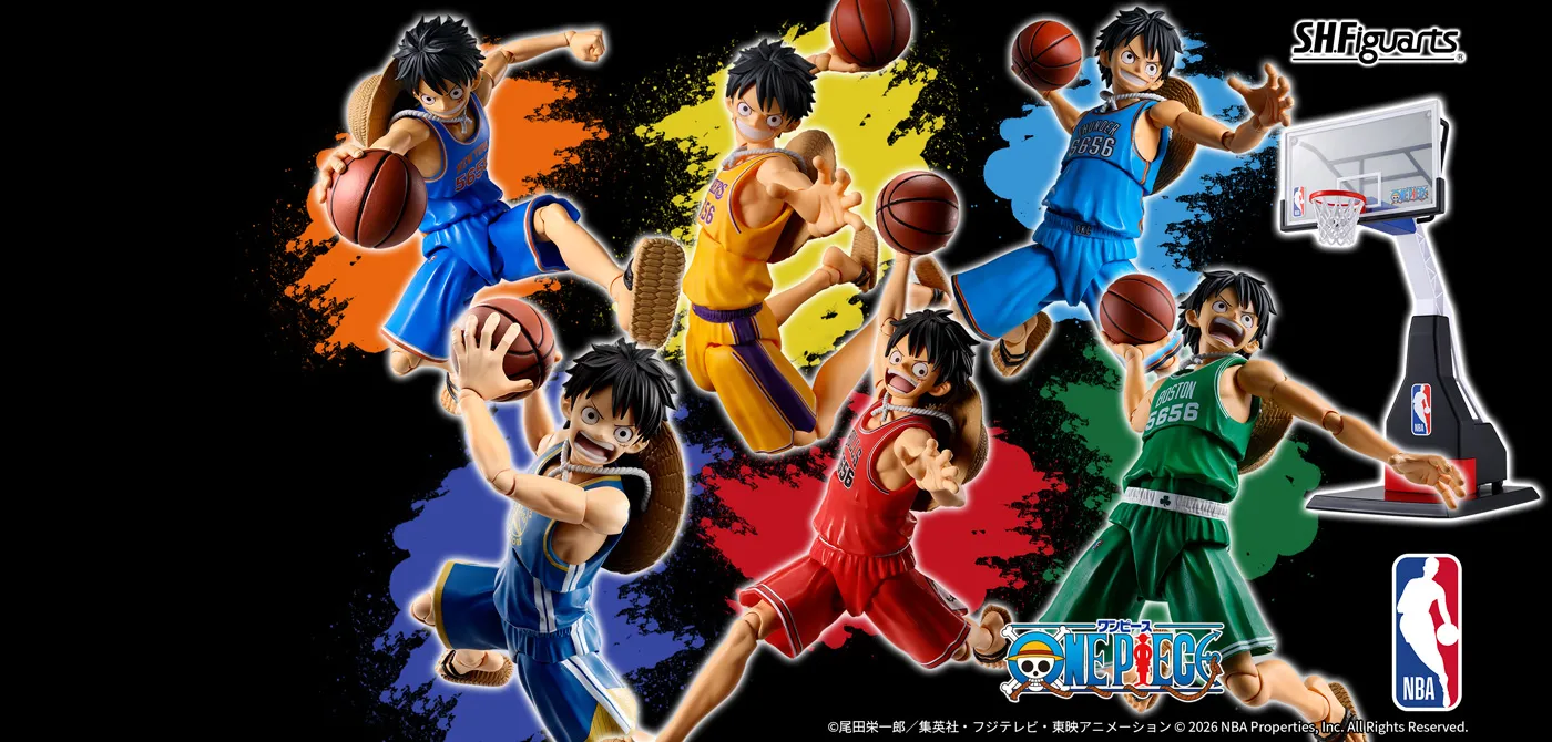 PREORDER SHF One Piece x NBA Monkey D Luffy