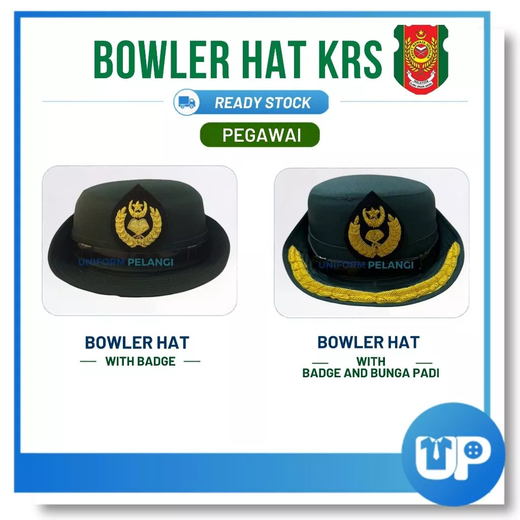 Bowler Hat KRS Pegawai / Topi Guru KRS Wanita KRS Original Kadet Remaja Sekolah Cikgu Officer Female