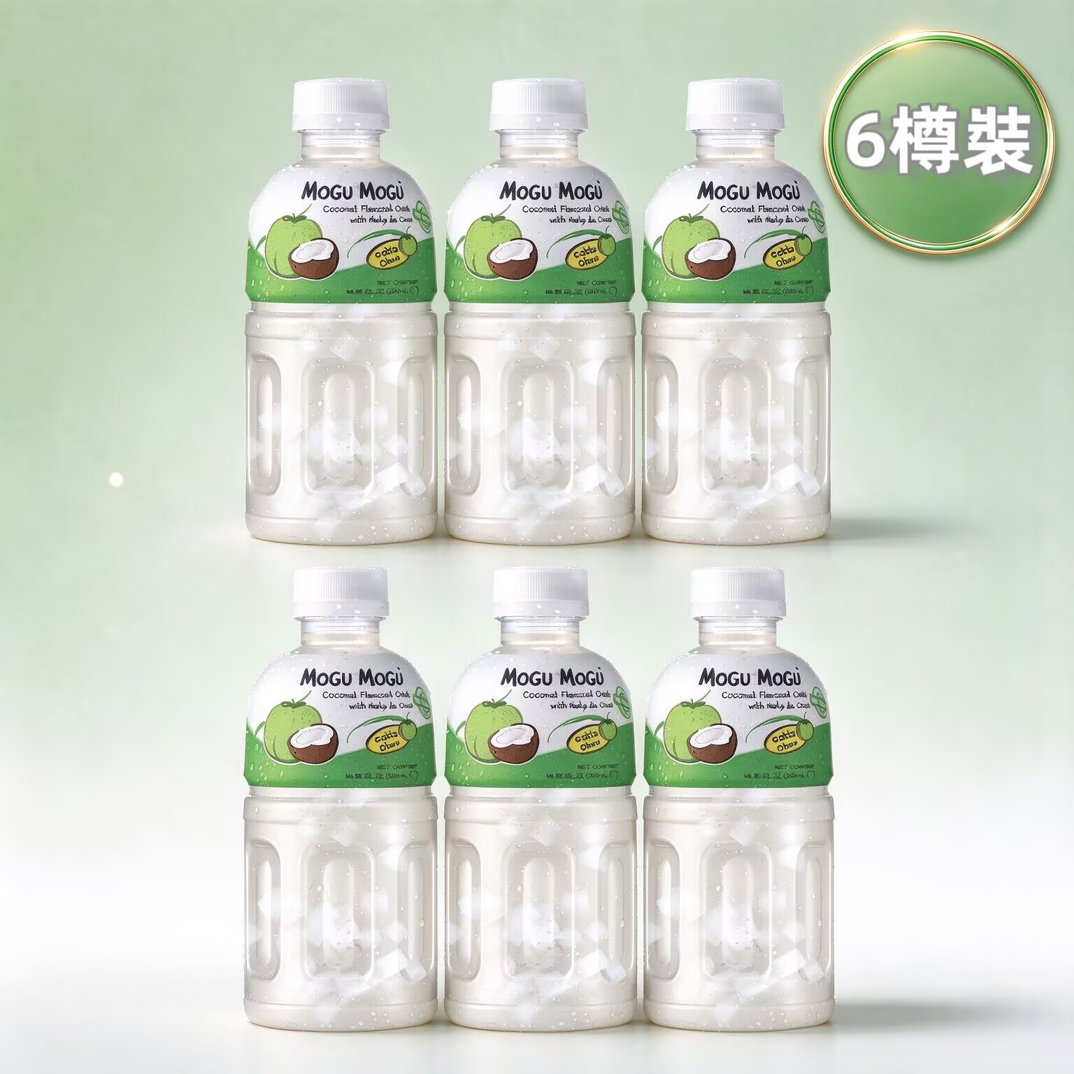 MOGU MOGU - [6樽裝] MOGU椰子蒟蒻果粒果汁(320ml x 6樽)