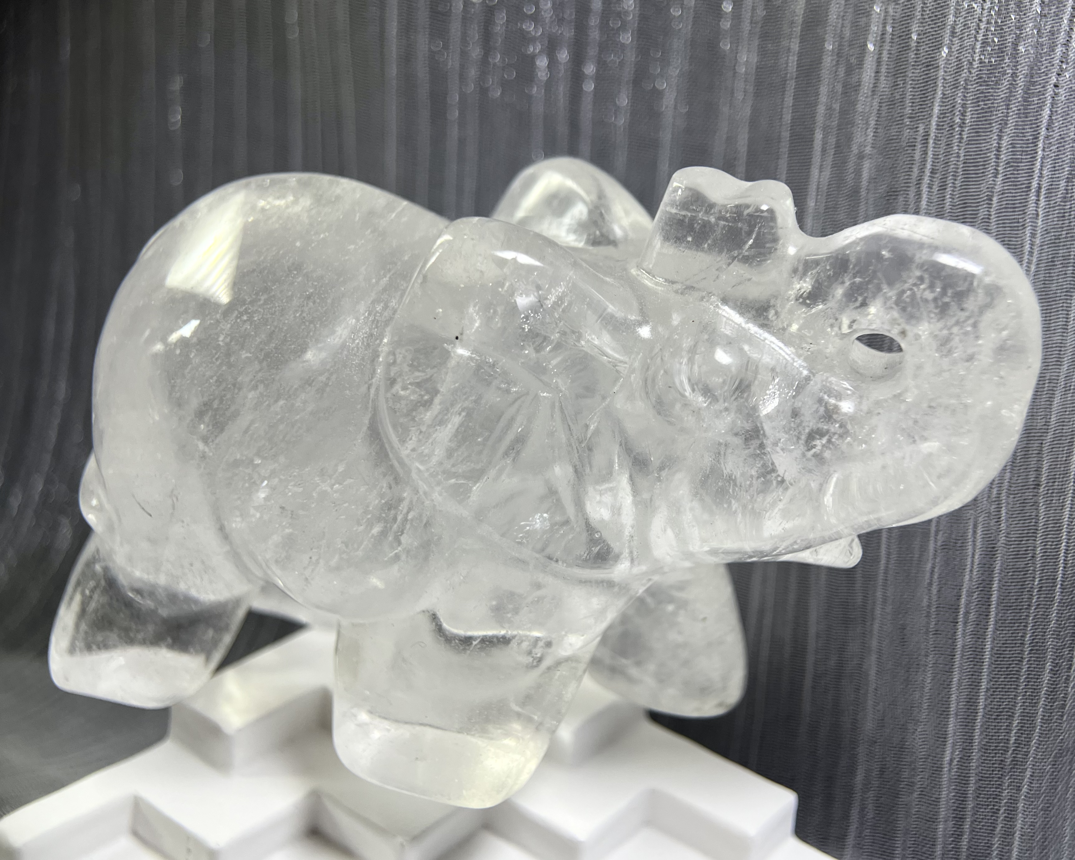 29DE172 擺件｜白水晶大象