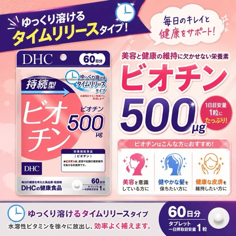 【預訂】日本 DHC 持續型生物素60日份