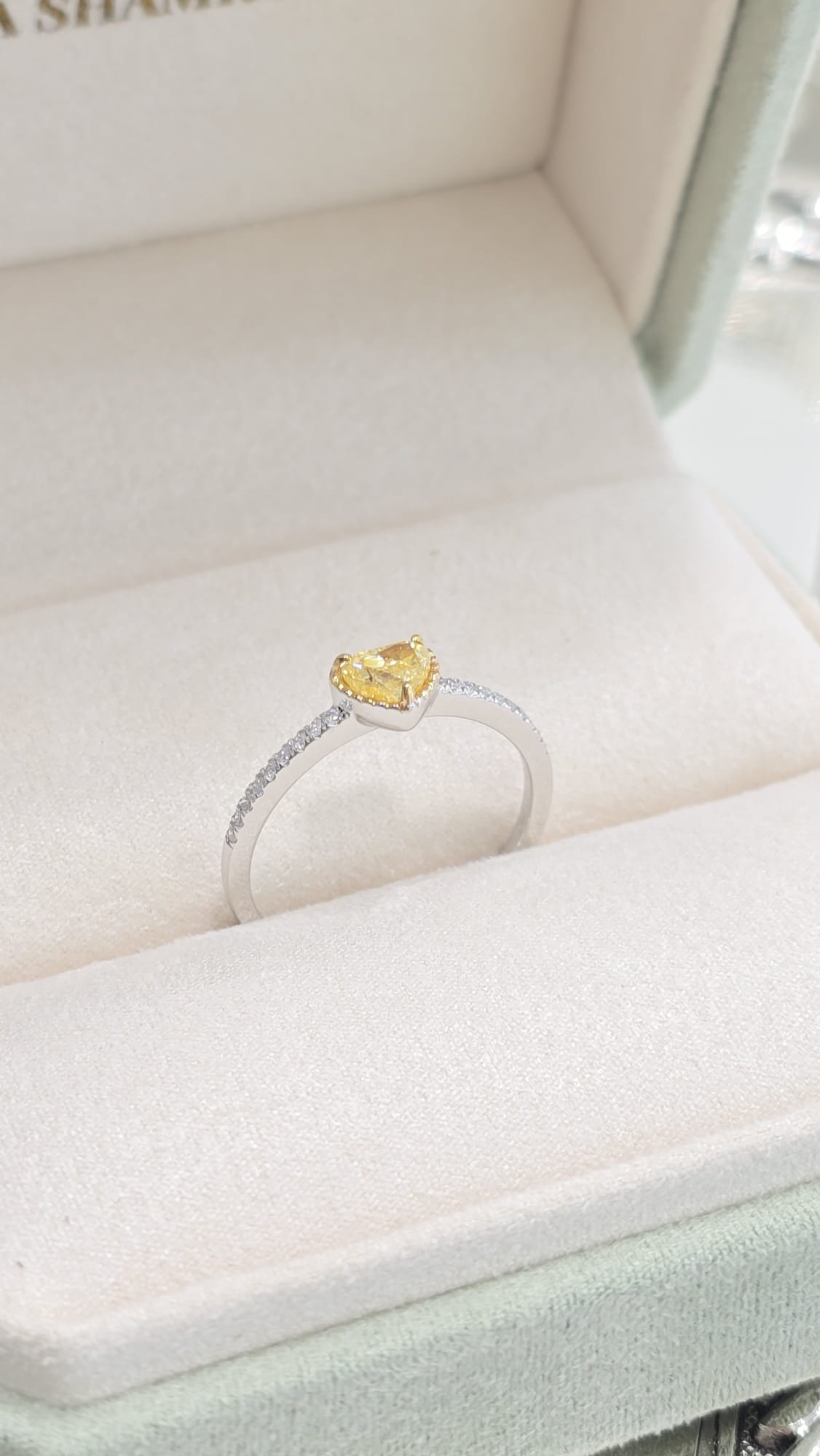 18K黃鑽心形戒指 D0.5ct d0.094/18ct S16.5#