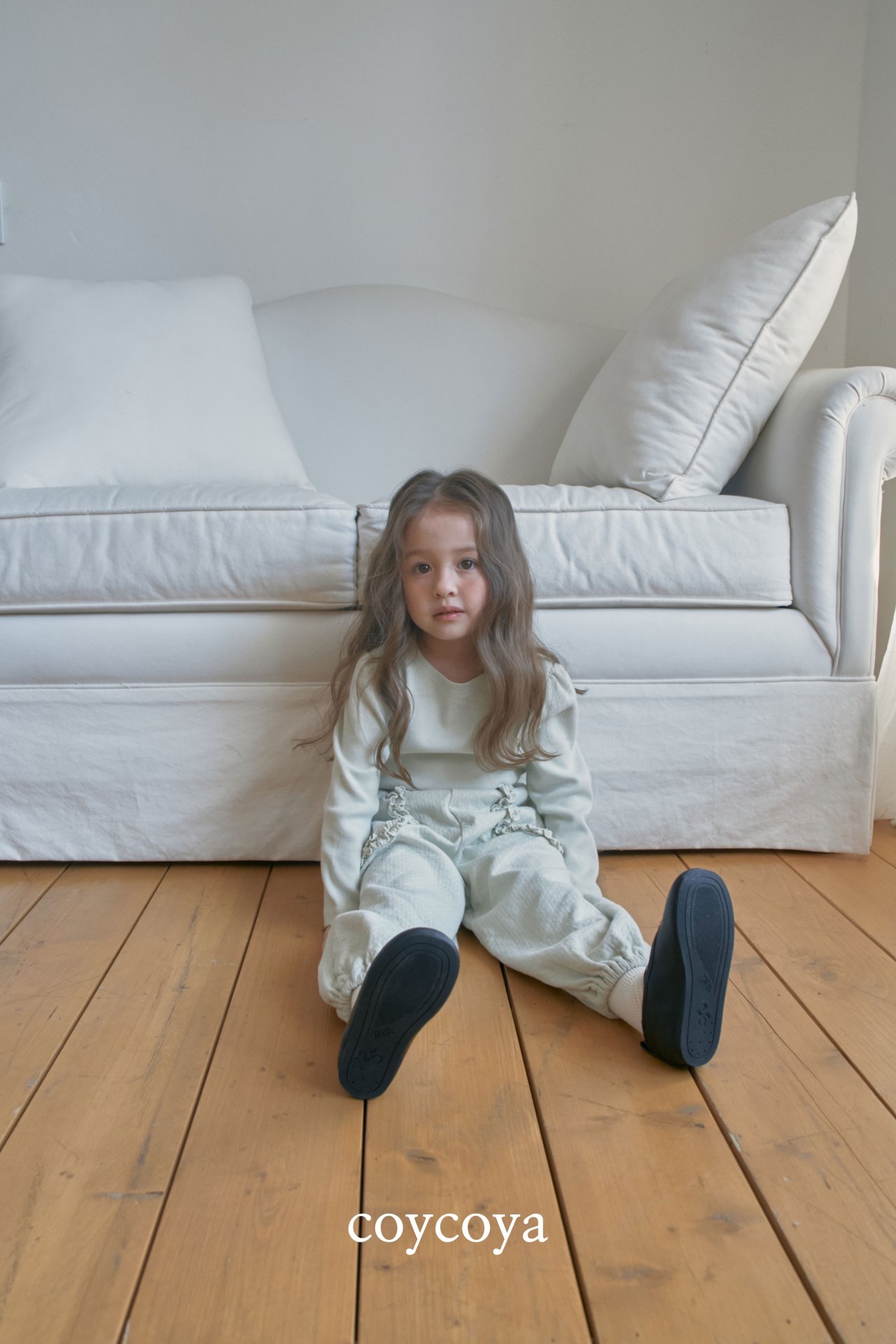 🌸預訂 韓國直送🌸🇰🇷COYCOYA兩色荷葉邊口袋寬鬆運動褲