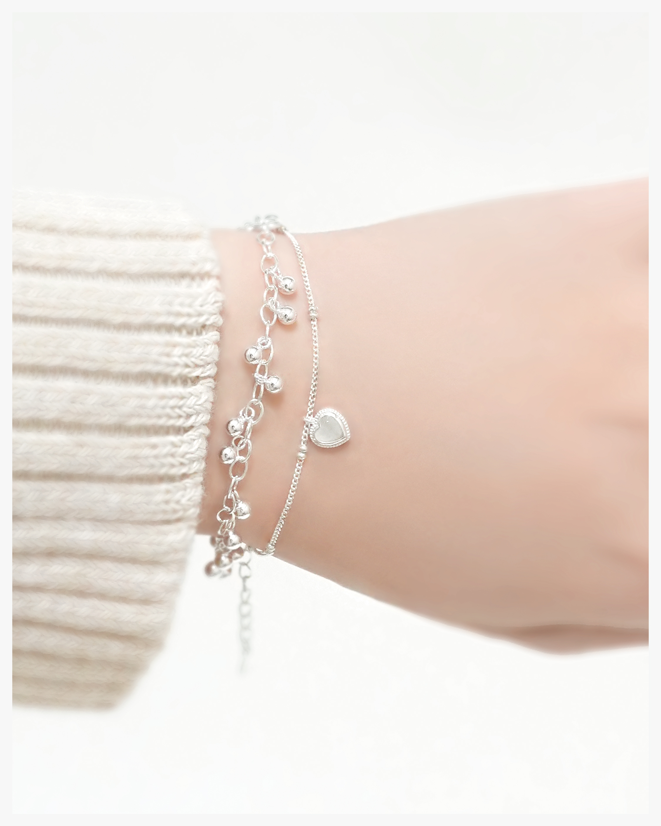 Dewdrop Heart Cat’s Eye Bracelet