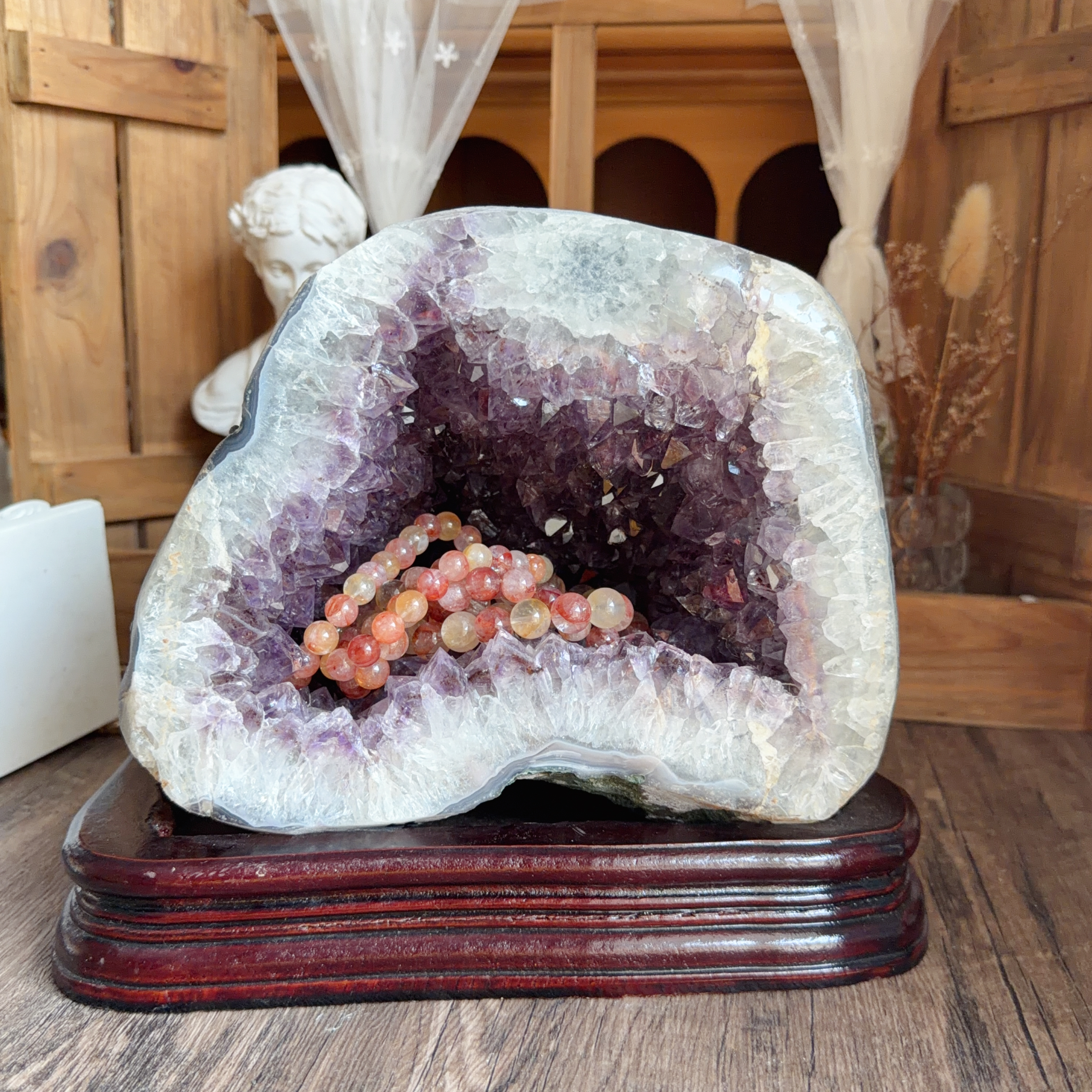 原皮紫晶洞（包底座）