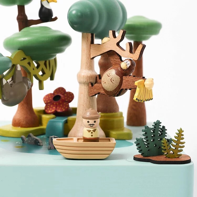 📦訂購 台灣代購 Wooderful life【熱帶雨林探險】木製城市音樂盒