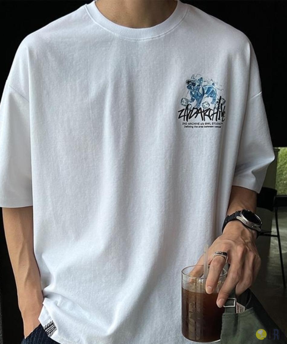 【100%保證韓國直送】2ND ARCHIVE 立體水晶鬥牛犬印花挺闊寬鬆短袖 Tee 👕 [4 color] RG165724