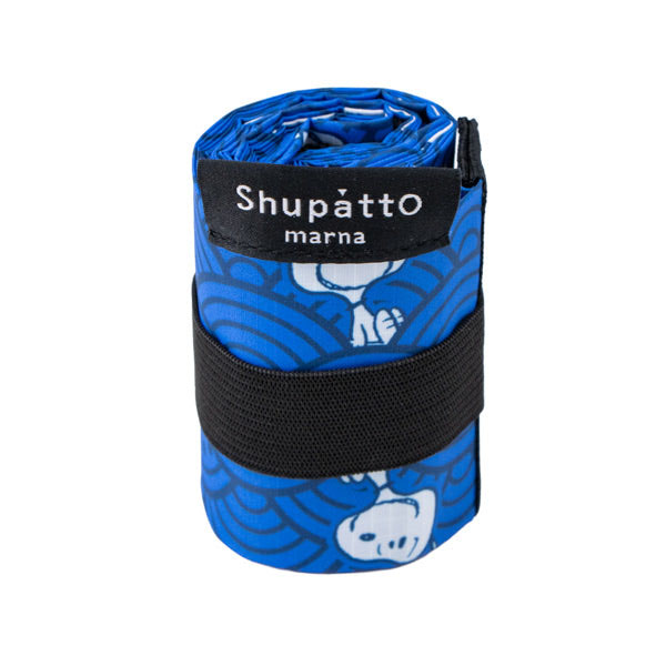 現貨｜Snoopy 日本 Shupatto Compact Bag 可摺 環保袋 S Size (青海波圖案 SPZ-4365)