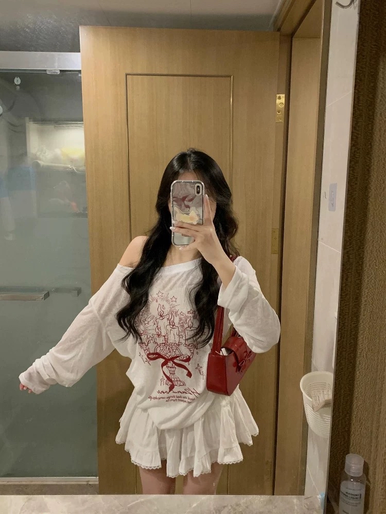 TP457红色蝴蝶结罩衫