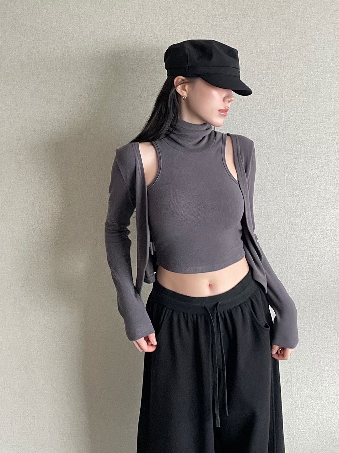 【 Goodbye Winter🤳🏻🤍顯身材max～高質量層次感入膊BRA TOP SET💭】Sexy Love Bra Top Set(兩色入)