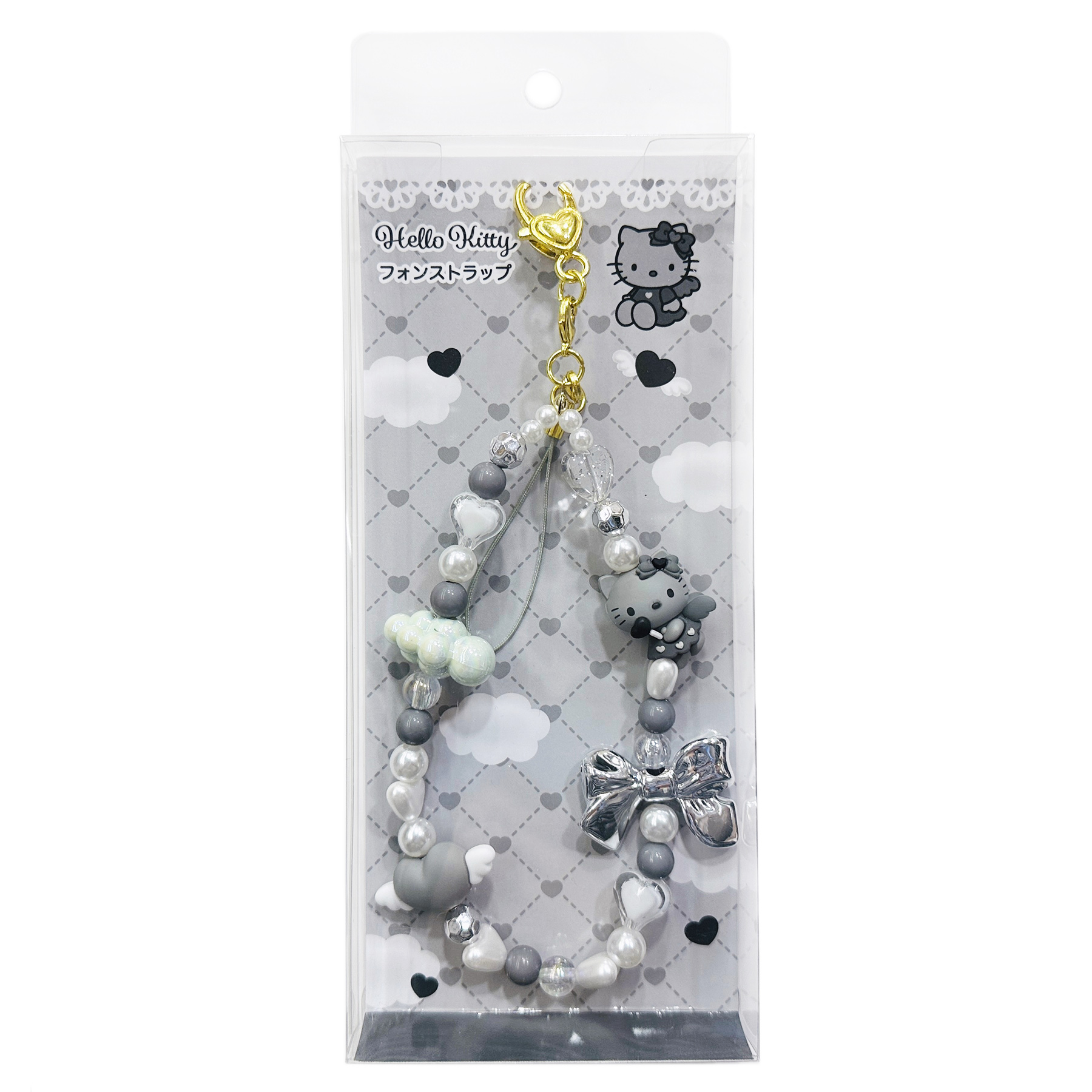現貨｜Sanrio Hello Kitty 黑天使系列 日版 串珠 手機掛繩 (KT24-11)