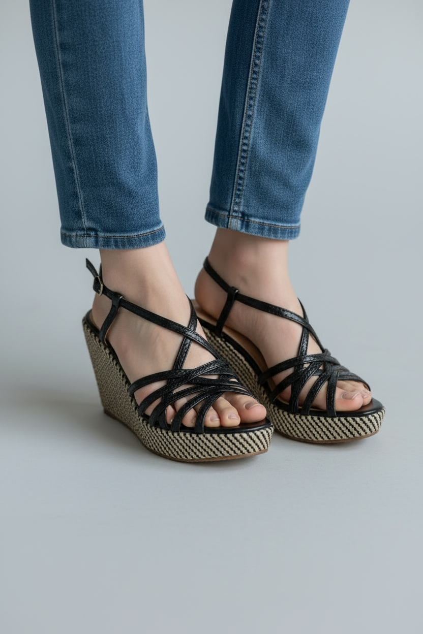 LOLA WEDGE BLACK
