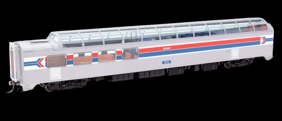 Rapido’s Amtrak 3/4 Dome Lounge HO with lights 