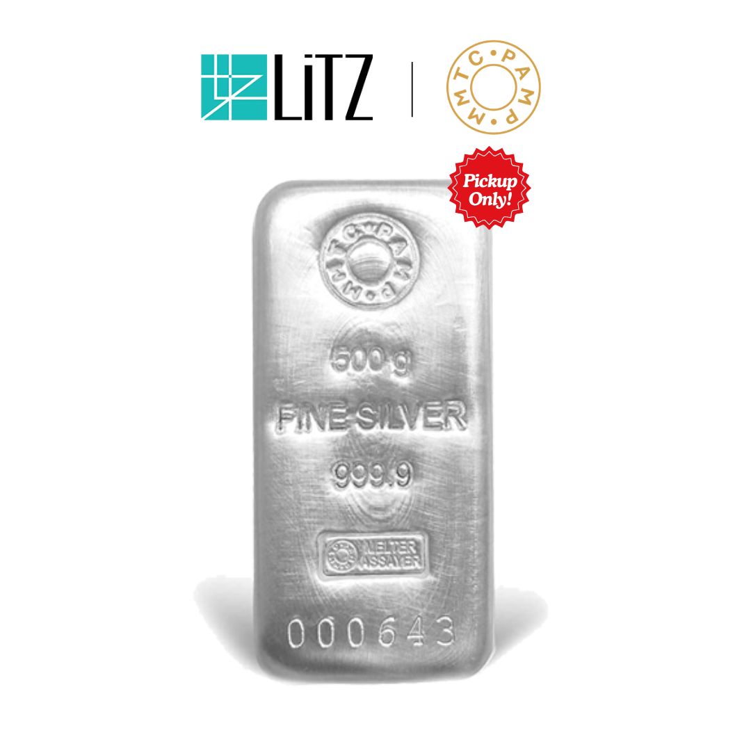 [ 500 G ] LITZ MMTC-PAMP Fine Silver Bar (999.9) PSB003