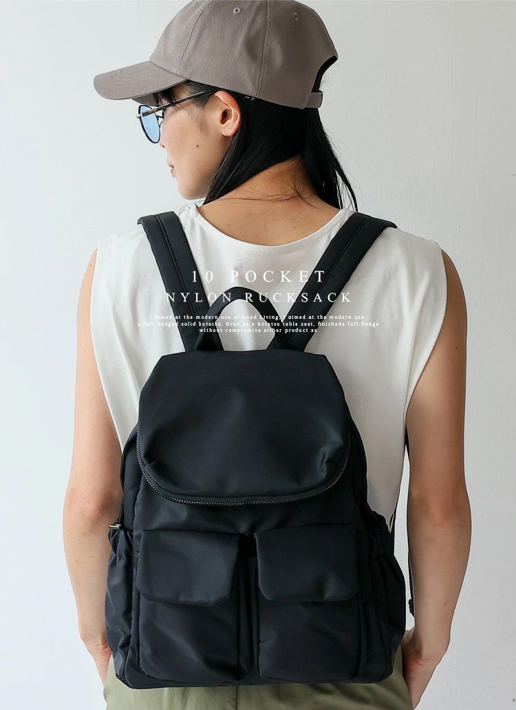 日本代購【 日本直送 10格 輕量 百搭 背囊10-Pocket Lightweight Backpack 】 