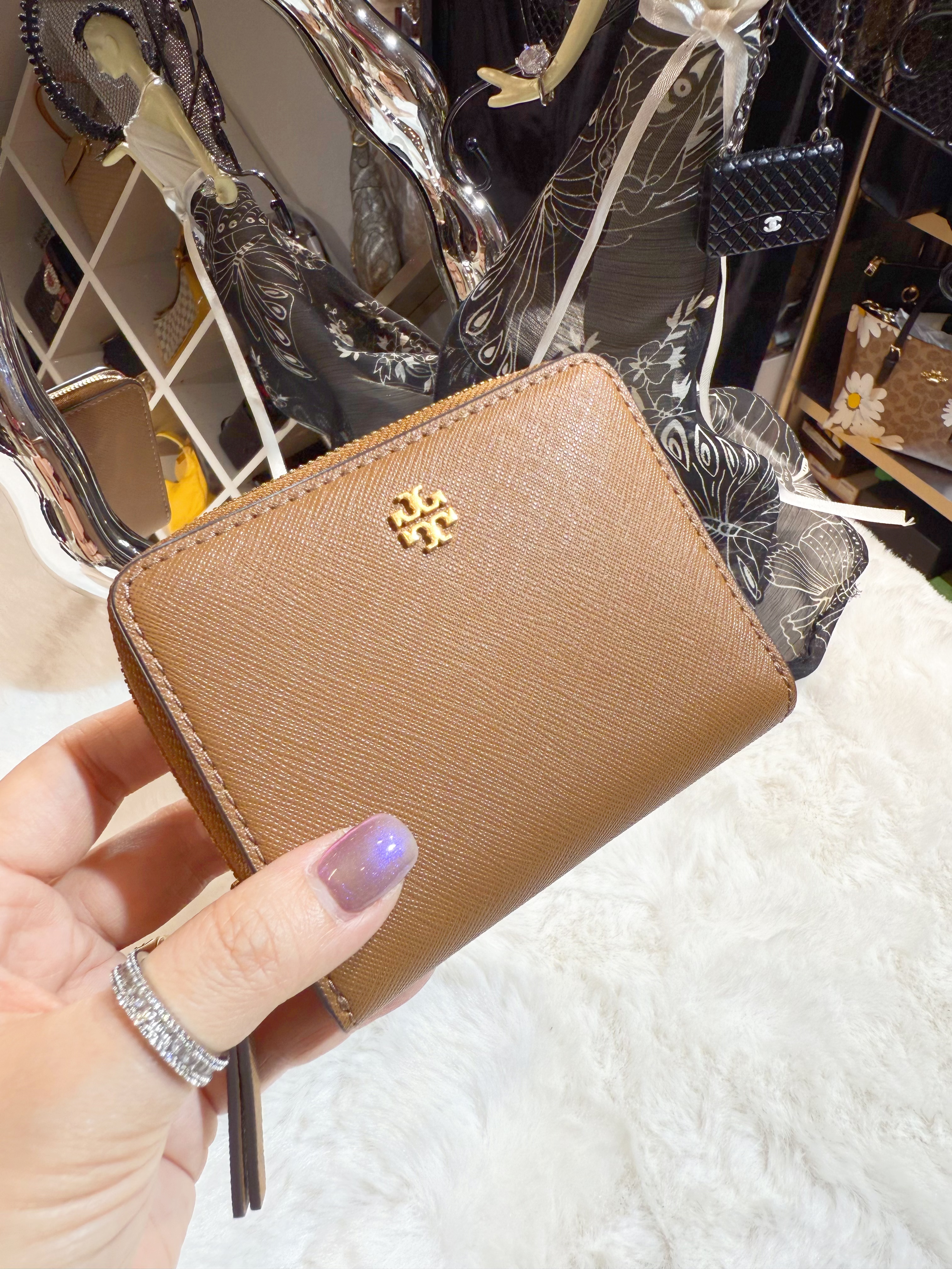 Tory burch Emerson zip wallet sf/sand