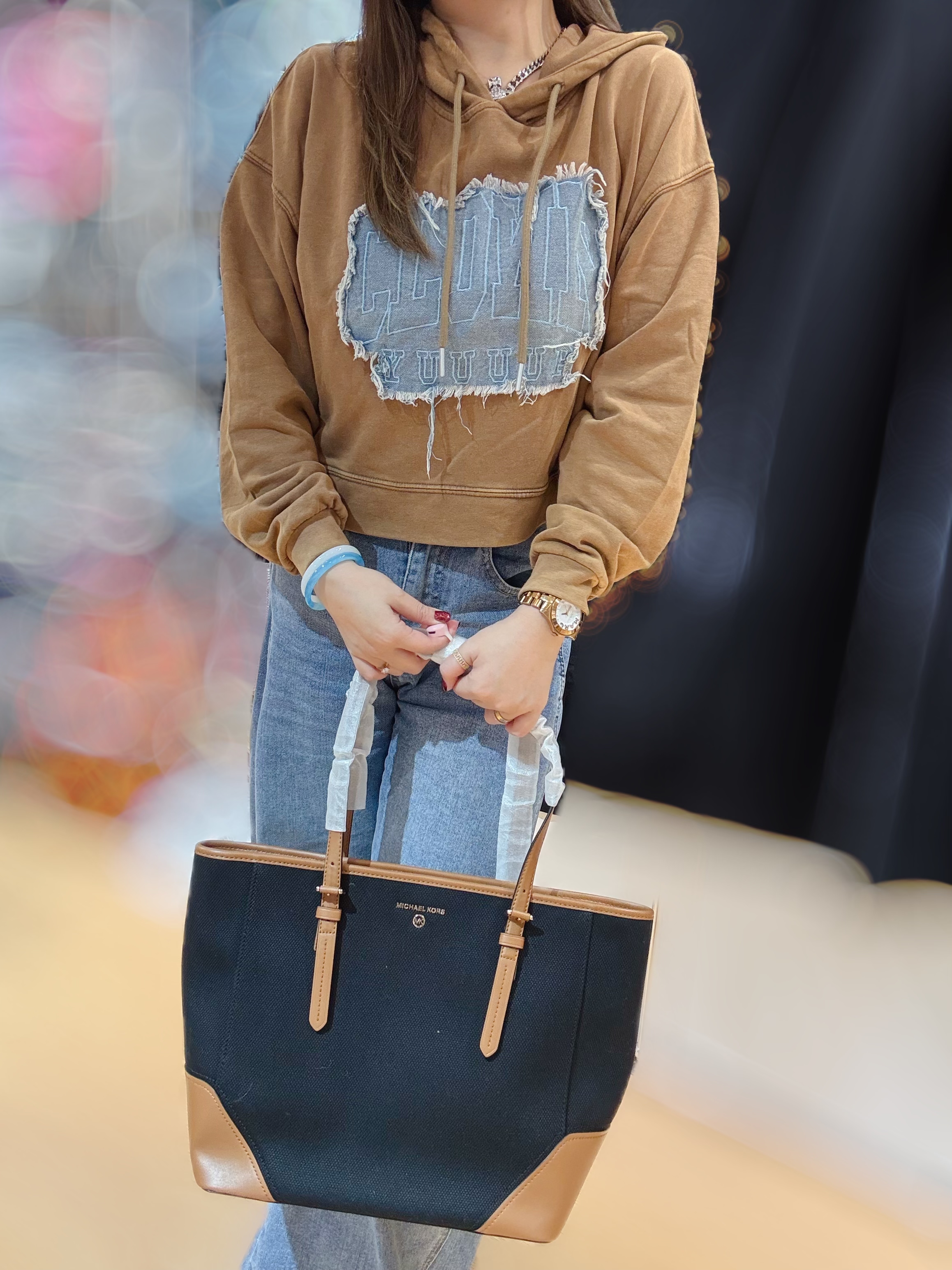 Michael kors Aria zip tote blk