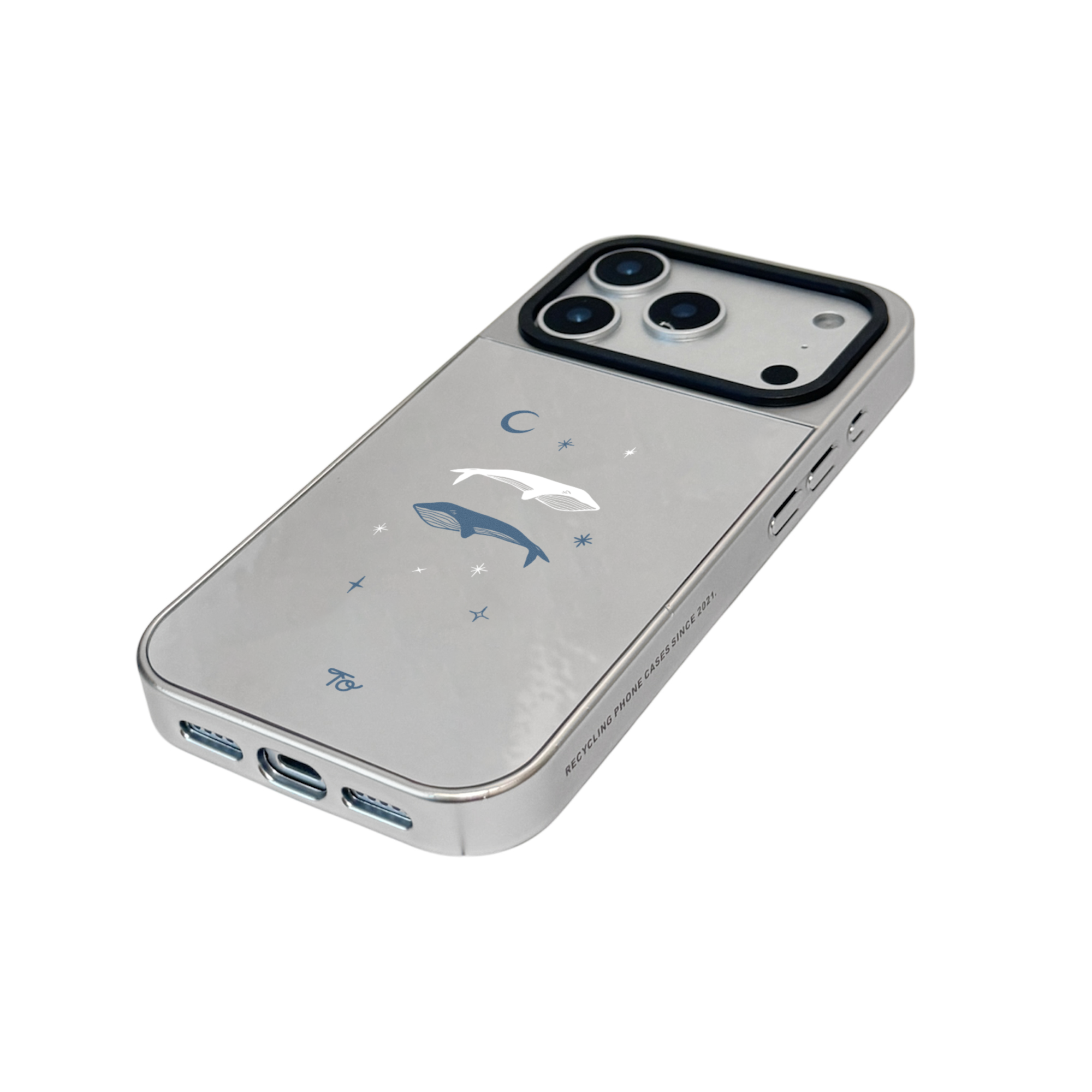 【The Whale Twins】銀框鏡面MagSafe iPhone Case