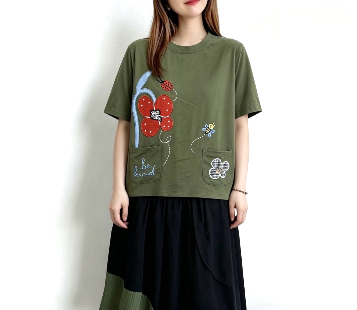 ☀️夏日優惠☀️ 日系刺繡print Tee