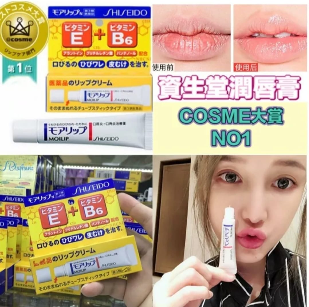 資生堂 - MOILIP 藥用治療型潤唇膏 8g 維他命 E B6 ⏰ 預購商品⏰