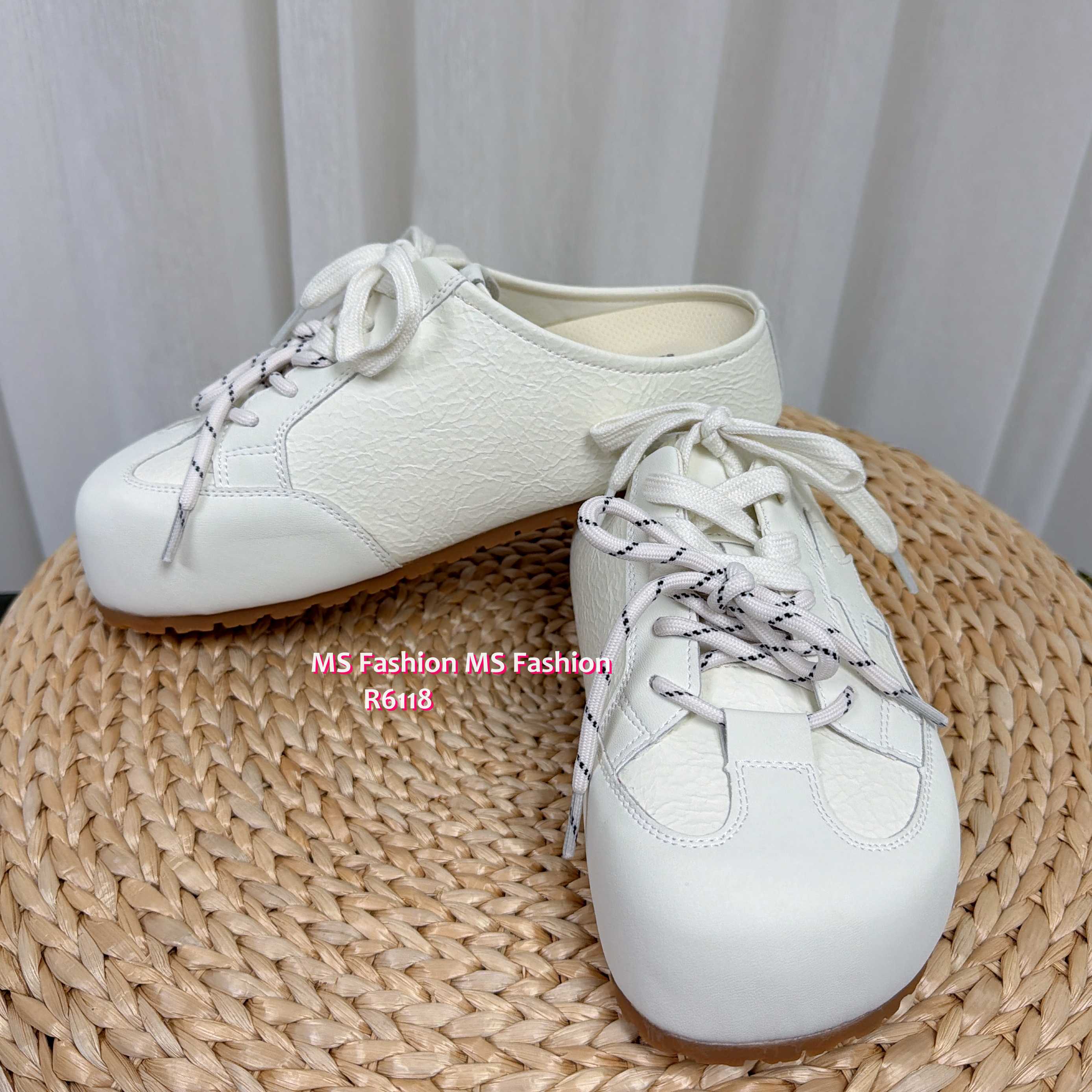 R6118 韓國🇰🇷真皮星星後拖sneakers