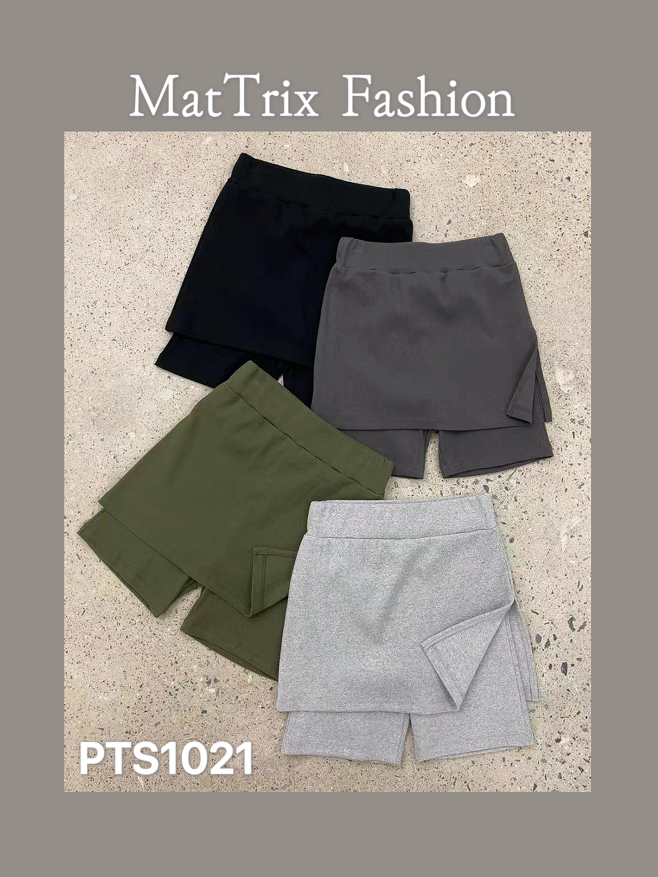 PTS1021 坑紋短裙褲 原價$258