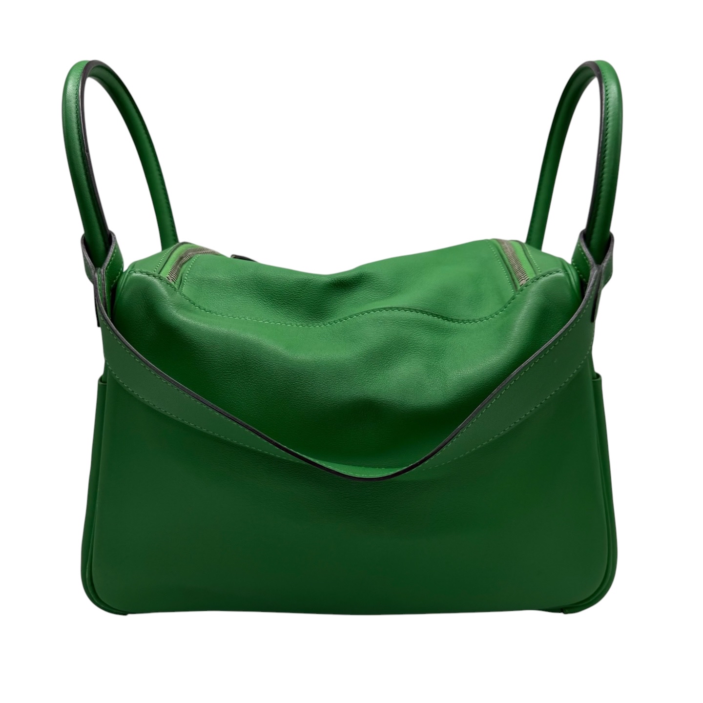 Pre-Owned HERMES Lindy30 / Stamp 框R 竹子綠 / Product Code: 071201