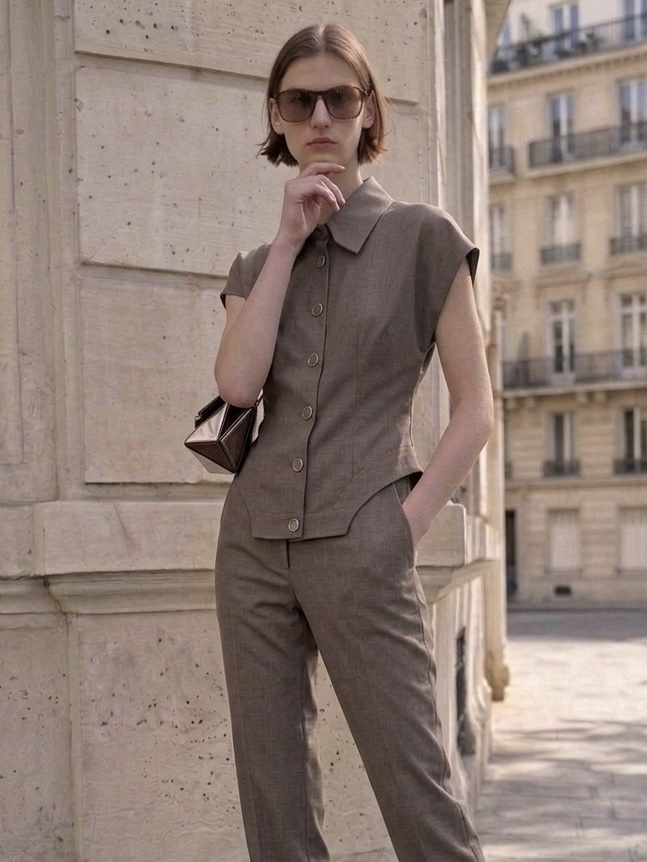 E8268BB Parisian Tailored Top