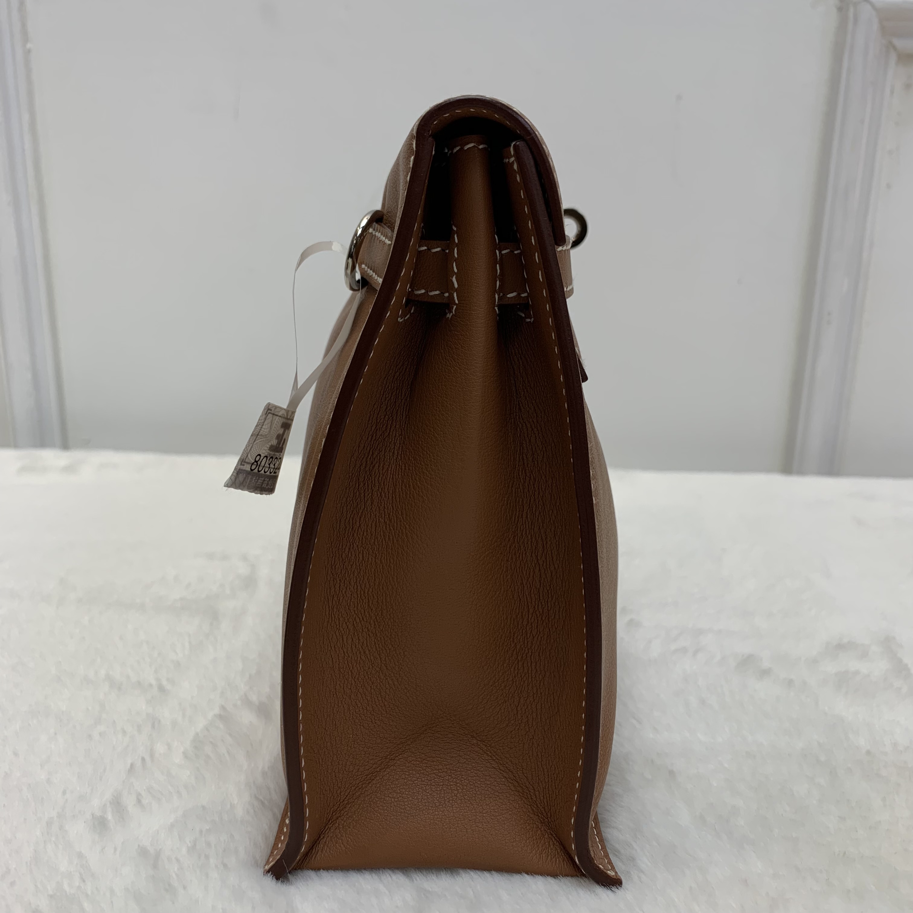 Hermes Kelly danse 金棕色配銀扣
