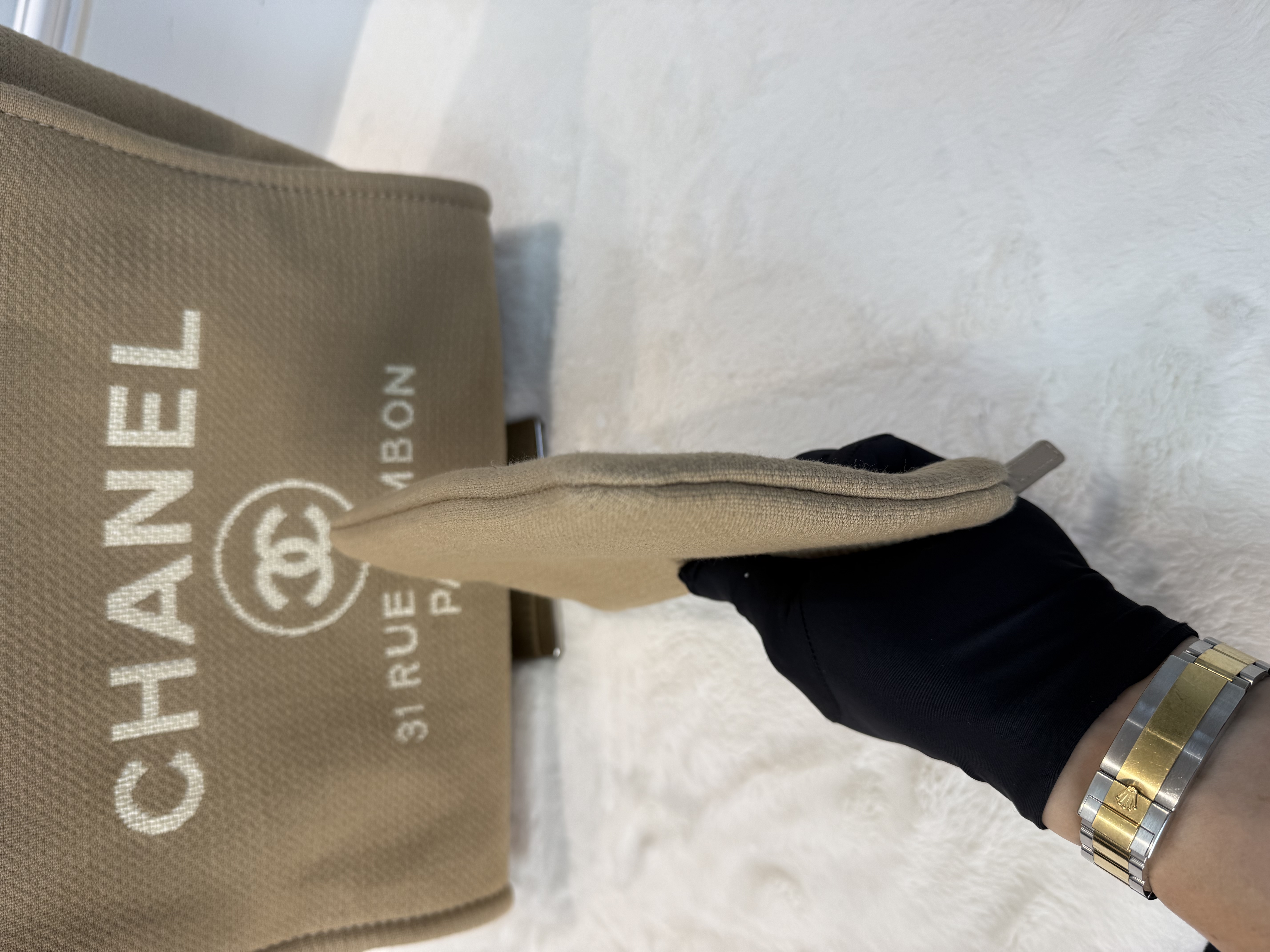 Chanel 奶茶色沙灘布袋 大容量之選🤎