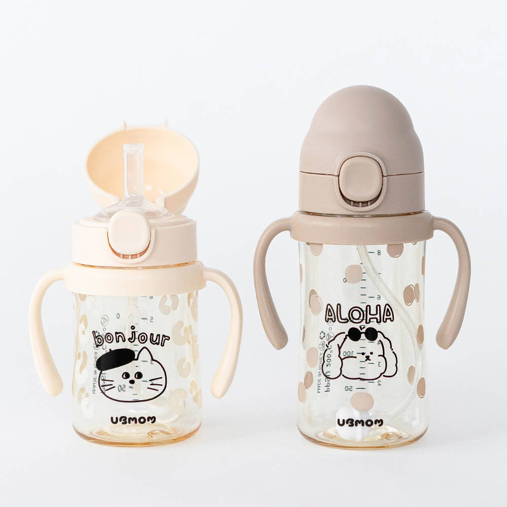 UBMOM 萌遊世界系列PPSU吸管杯 (200ml) -原裝配彈蓋帶重力球及直飲管
