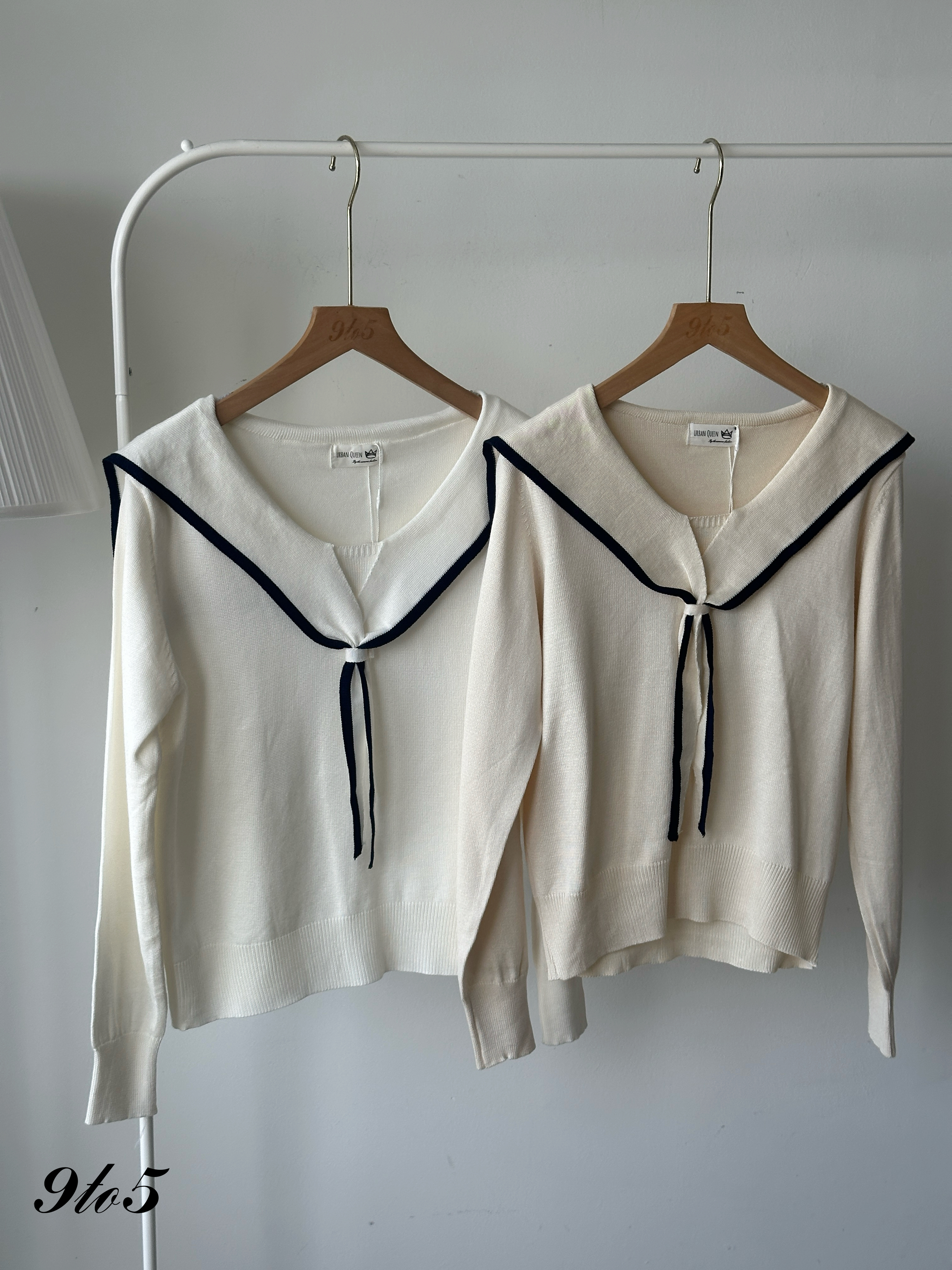 T4164 Sailor Collar Knit Top - 4 Colors 