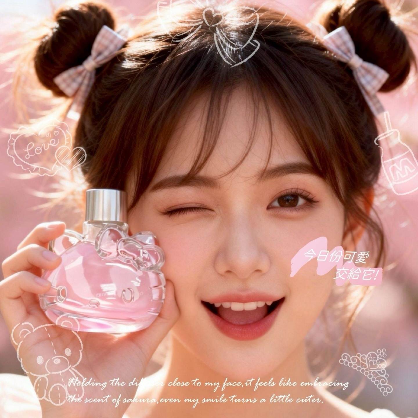 ＜限時預購＞Hello Kitty 櫻花香氛立體造型擴香瓶100ml TW260318S05 《22/3截單，預計4月下旬到港》